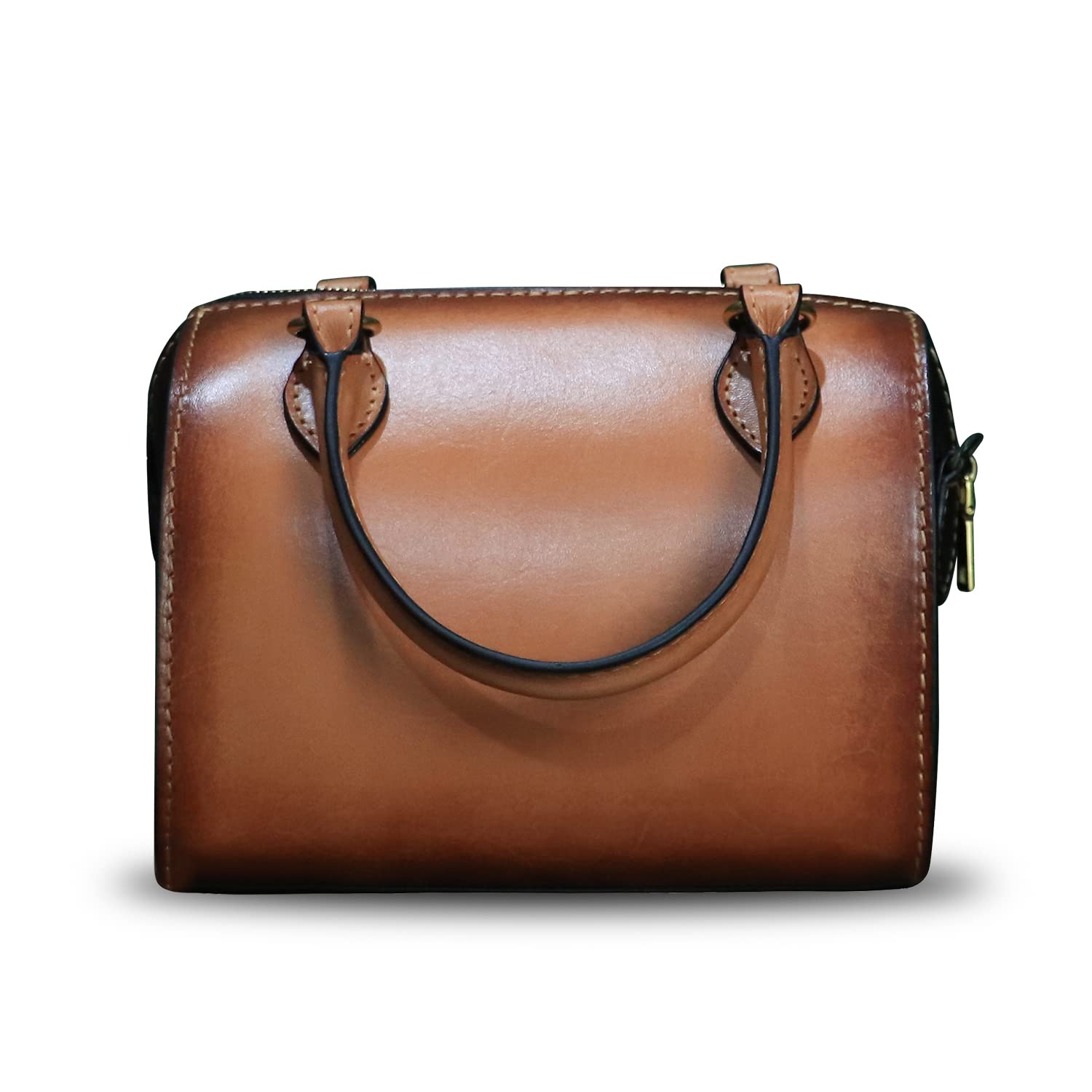 Genuine Leather Handbags for Women - Top Handle Crossbody Shoulder Bag - Handmade Small Satchel Purse - Premium Cowhide Ladies Bag for Work, Travel & Everyday Use
