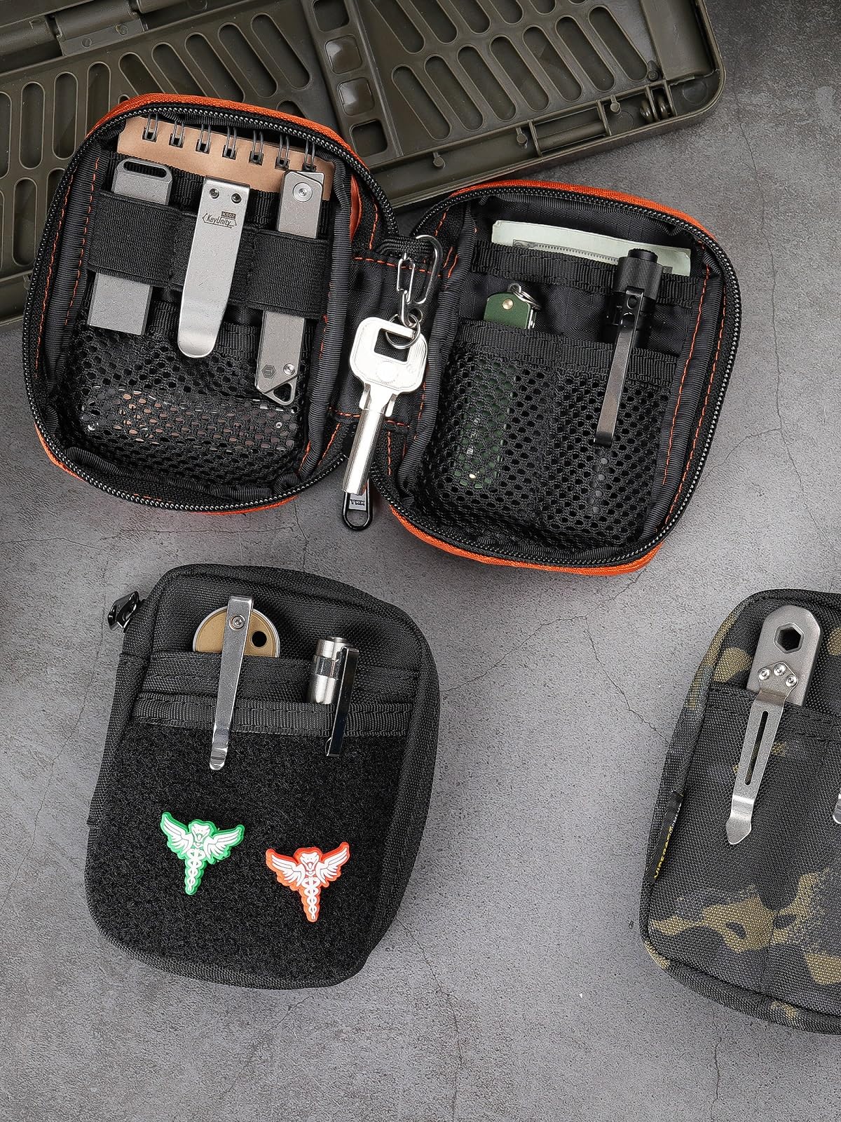 VIPERADE VE31 Mini EDC Pouch - Compact Tactical Pocket Organizer with Hook & Loop Closure for Camping, Bushcraft, Travel & Hiking - Perfect for Gear Storage, First Aid Kits & Everyday Carry Essentials