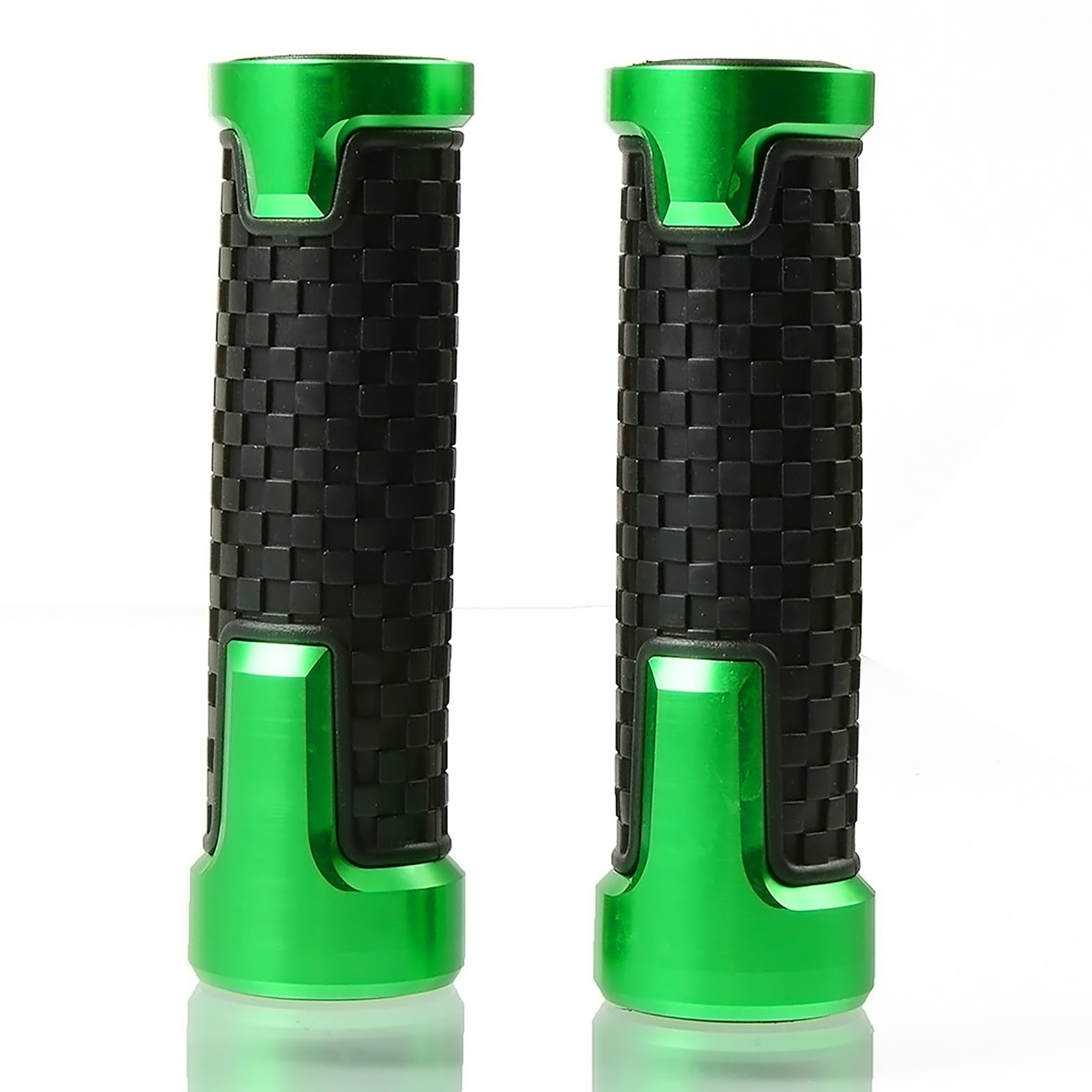 Premium CNC Aluminum Motorcycle Handlebar Grips - Compatible with Kawasaki Ninja 400 (2018-2023) | Durable Green Powersports Accessories for Enhanced Grip & Comfort | Perfect for Street Riding & Track Performance