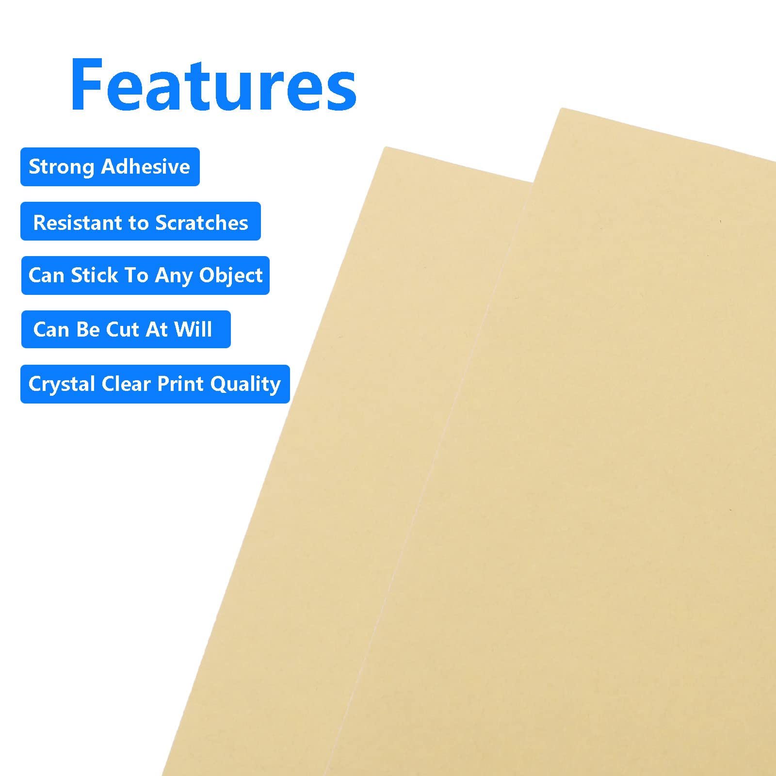 100 Sheets Kraft Sticker Paper Labels - 8.25