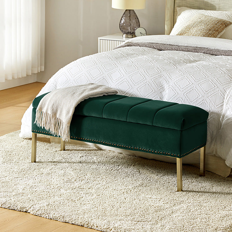 Egmund Upholstered Flip Top Storage Bench - Stylish Ottoman with Hidden Storage for Bedroom, Living Room & Entryway - Perfect for Home Organization & Extra Seating