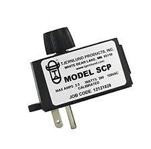 Tjernlund SCP Plug-in Fan Speed Controller - Adjustable Brown Fan Regulator for Home, Office & Workshop Ventilation