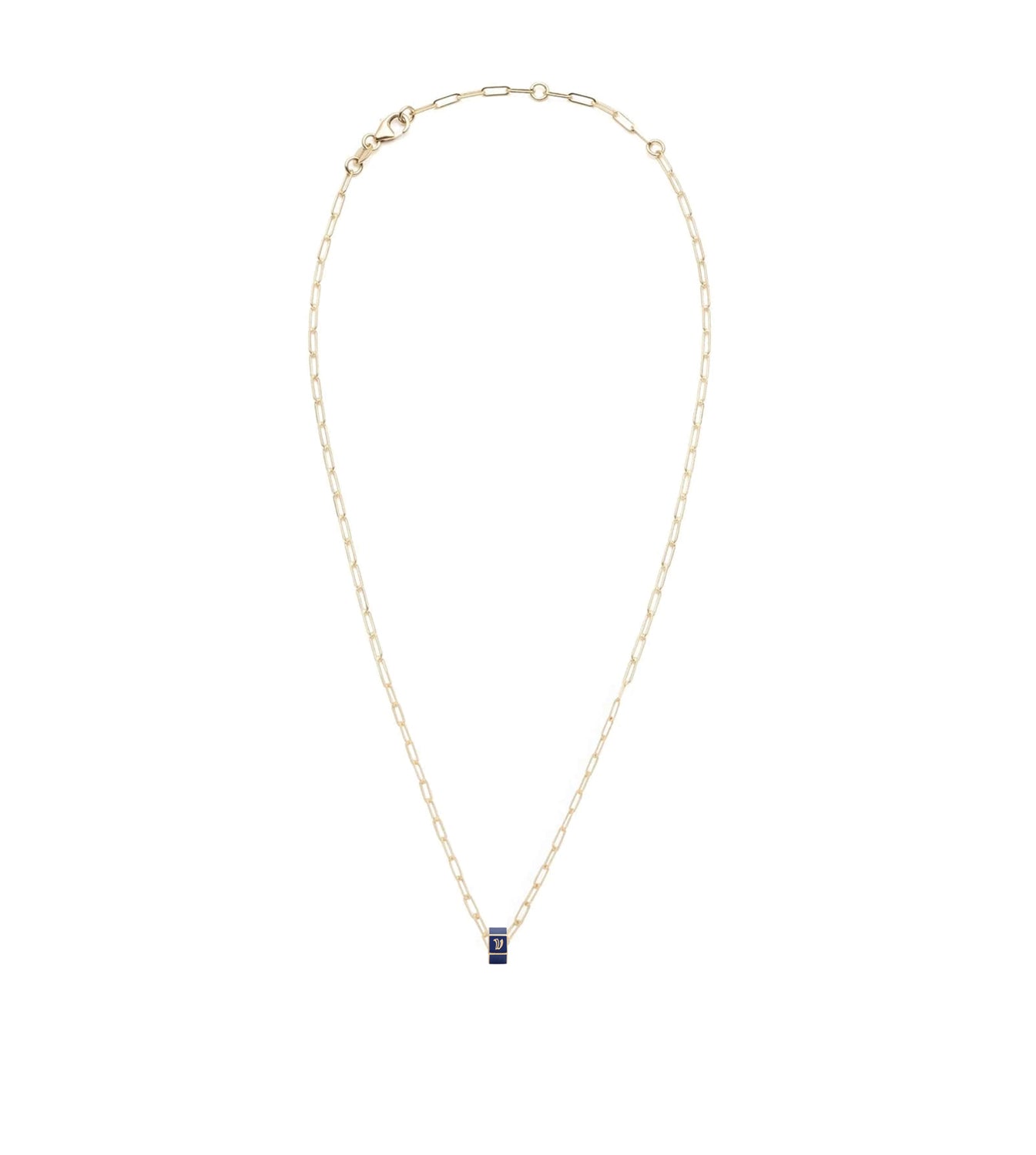 Custom Faceted Heartbeat Pendant Necklace - Dainty Blue Clip-On Jewelry for Women, Perfect for Valentine's Day Gifts & Everyday Wear