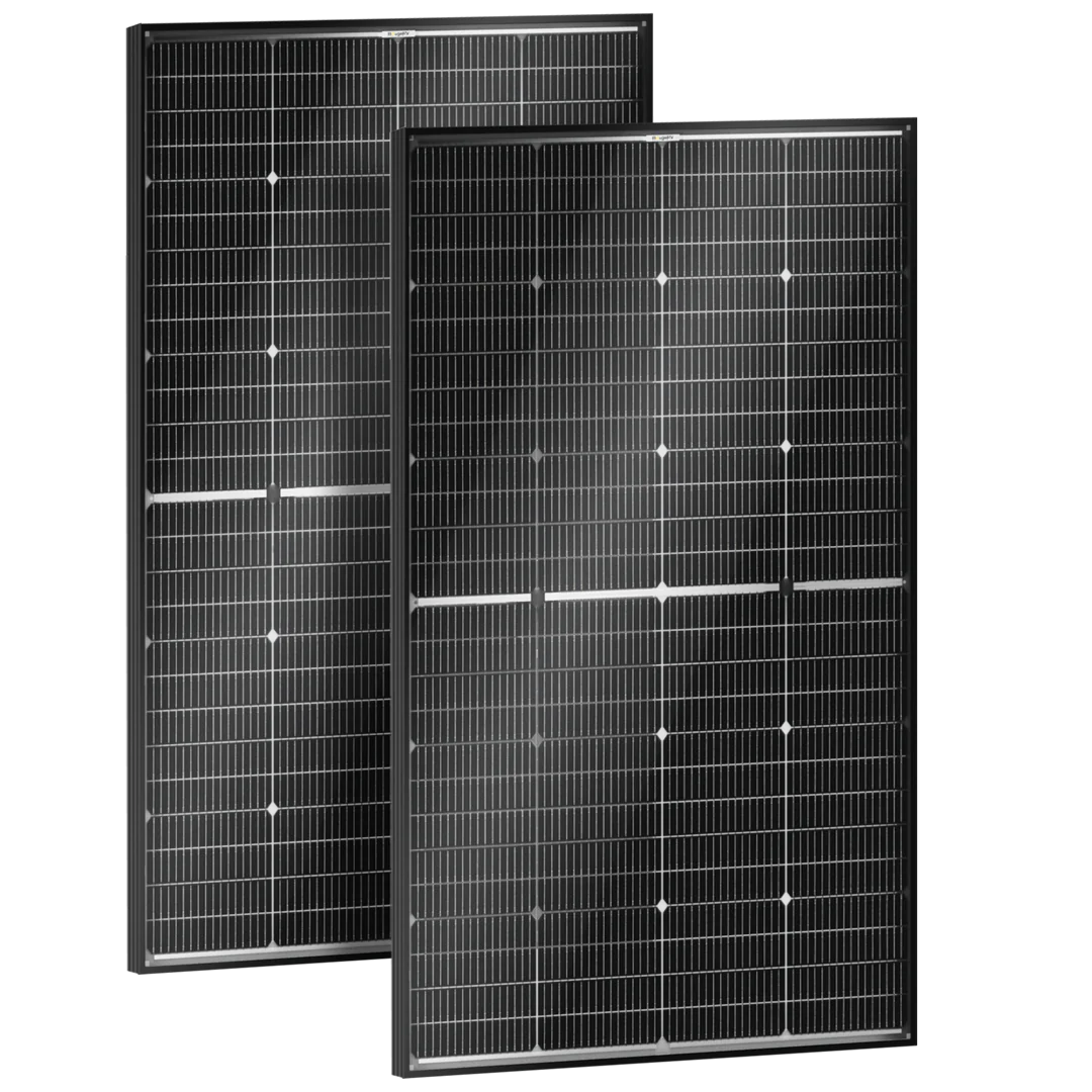BougeRV 200W N-Type Bifacial 16BB Solar Panel - High Efficiency Solar Panel for RV, Boat, Off-Grid & Home Use