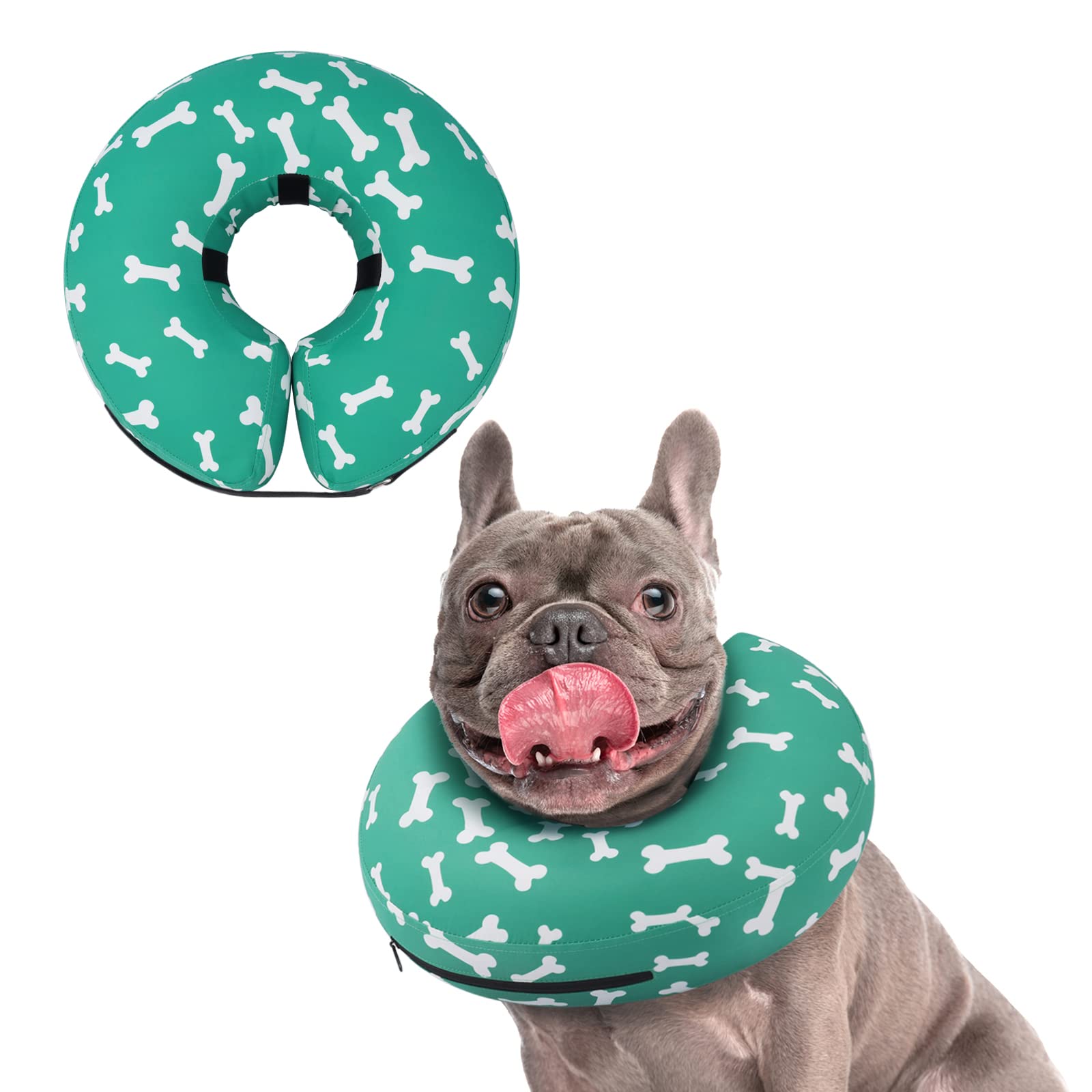 Inflatable Dog Cone Collar Alternative for Post-Surgery Recovery - Soft E-Collar for Small, Medium & Large Dogs - Comfortable Neck Donut for Wound Protection & Pet Healing | Perfect for Post-Op Care, Licking Prevention & Stress-Free Recovery at Home