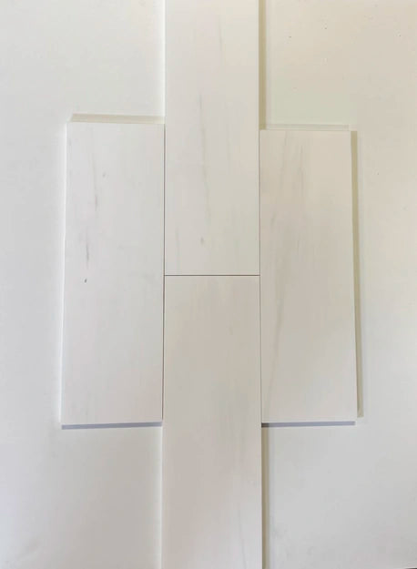 Premium Bianco Dolomite 4x12 Subway Tile - Polished or Honed Finish for Kitchen Backsplash & Bathroom Walls | Elegant Ceramic Wall Tiles for Modern Home Renovation