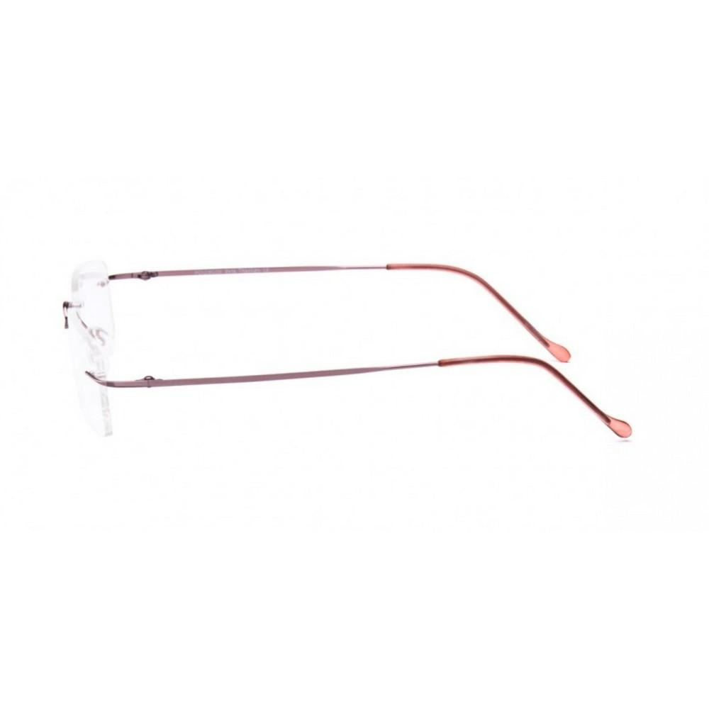 Blue Light Blocking Pink Rimless Computer Glasses - Anti Glare Coating for Eye Strain Relief - Perfect for Office Work, Gaming & Screen Time