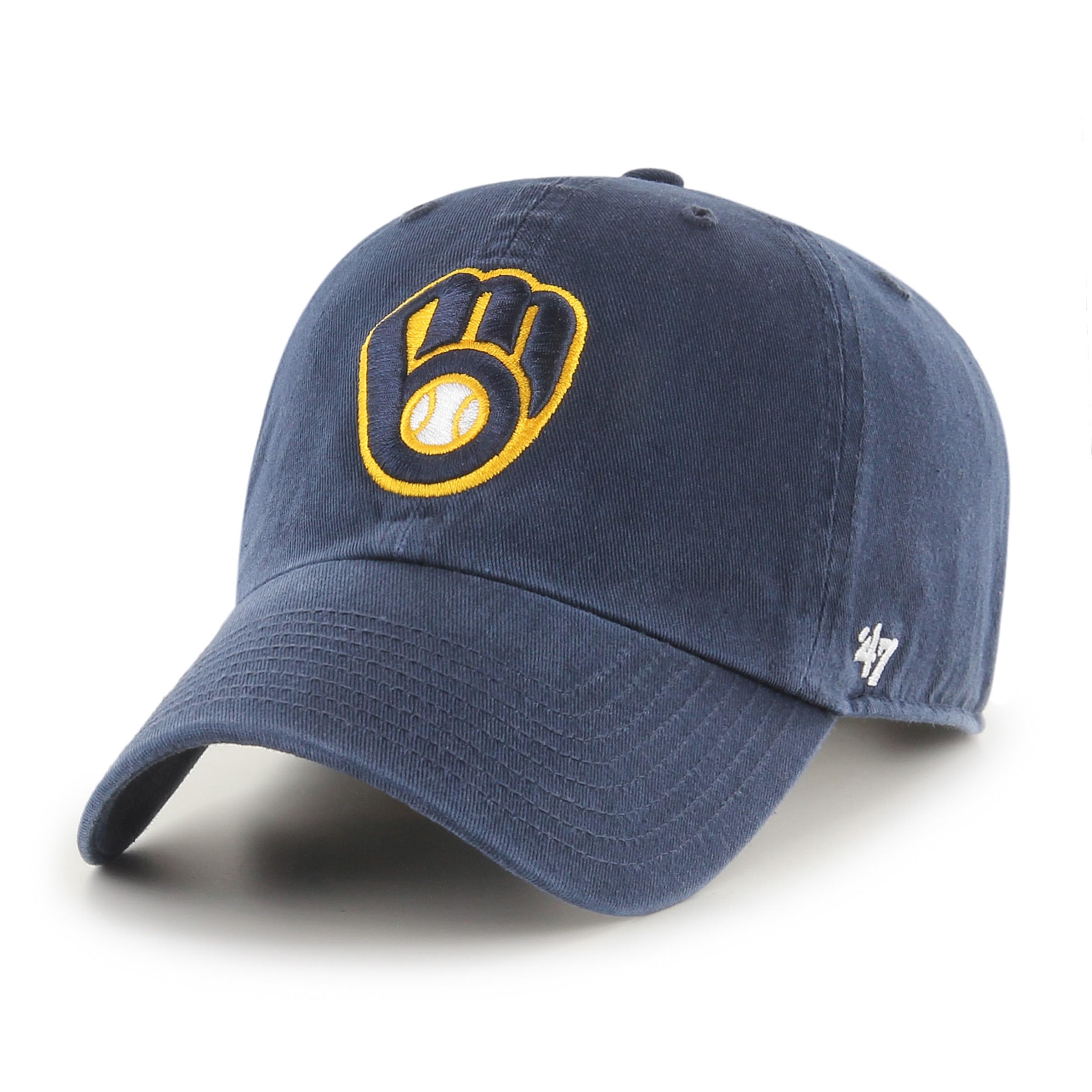 Milwaukee Brewers '47 Clean Up Adjustable Snapback Hat - Navy Blue Baseball Cap for Men & Women - Perfect for Games, Tailgating & Casual Wear