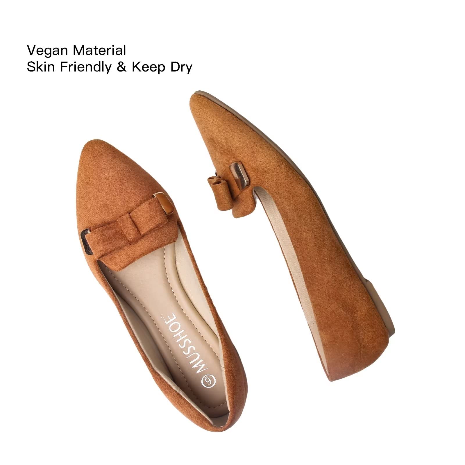 Comfortable Women's Slip-On Flat Shoes - MUSSHOE Casual Dress Flats for Women | Perfect for Work, Travel & Everyday Wear