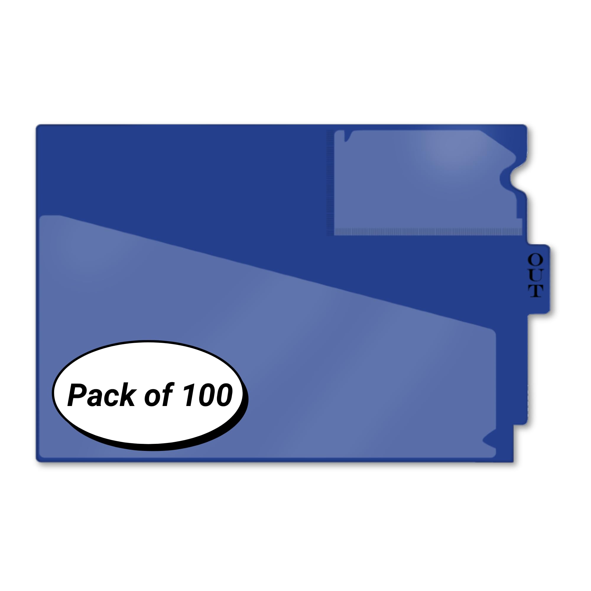 Professional Vinyl File Folders with Center Tab, Diagonal Cut Front Pocket & Top Slip Pocket - Letter Size 9