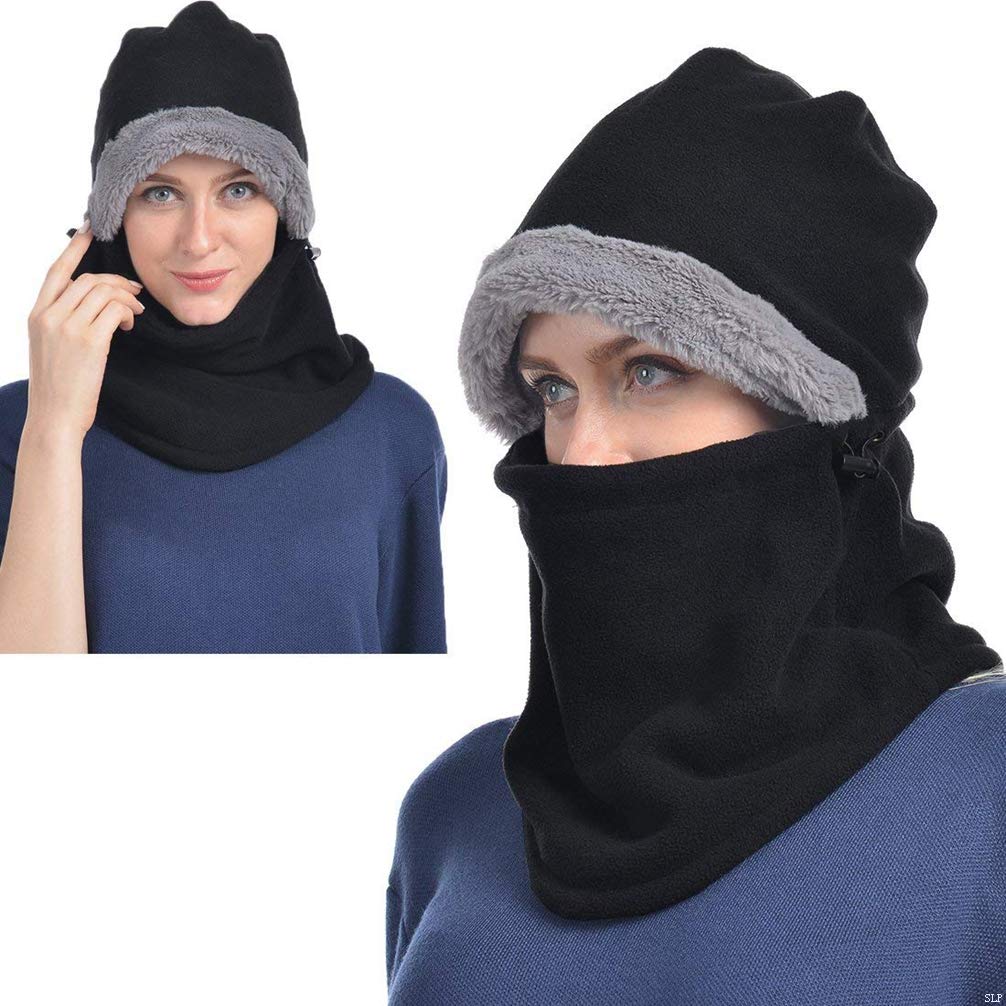TITECOUGO Fleece Balaclava Hood - Winter Thermal Ear Warmer Hat for Men & Women - Perfect for Skiing, Snowboarding, and Cold Weather Outdoor Activities