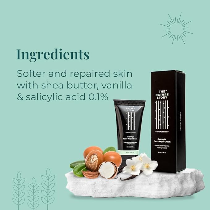 Nature's Story Ethical Luxury Skin Softening Trio (300ml) – Ultra-Light Morning Face Moisturizer, Overnight Repair Cream & Hydrating Hand/Body Lotion | Vegan Skincare Set for Dry, Sensitive Skin | Perfect for Daily Hydration & Nighttime Routine