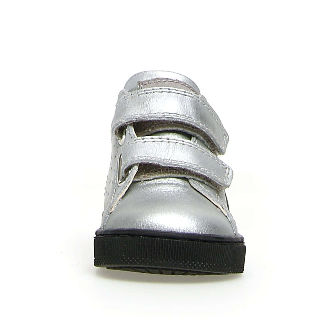 Falcotto Kids' Salazar Vl Metallic Sneakers for Boys & Girls - Silver/Black - Stylish Comfort for School, Play & Everyday Wear