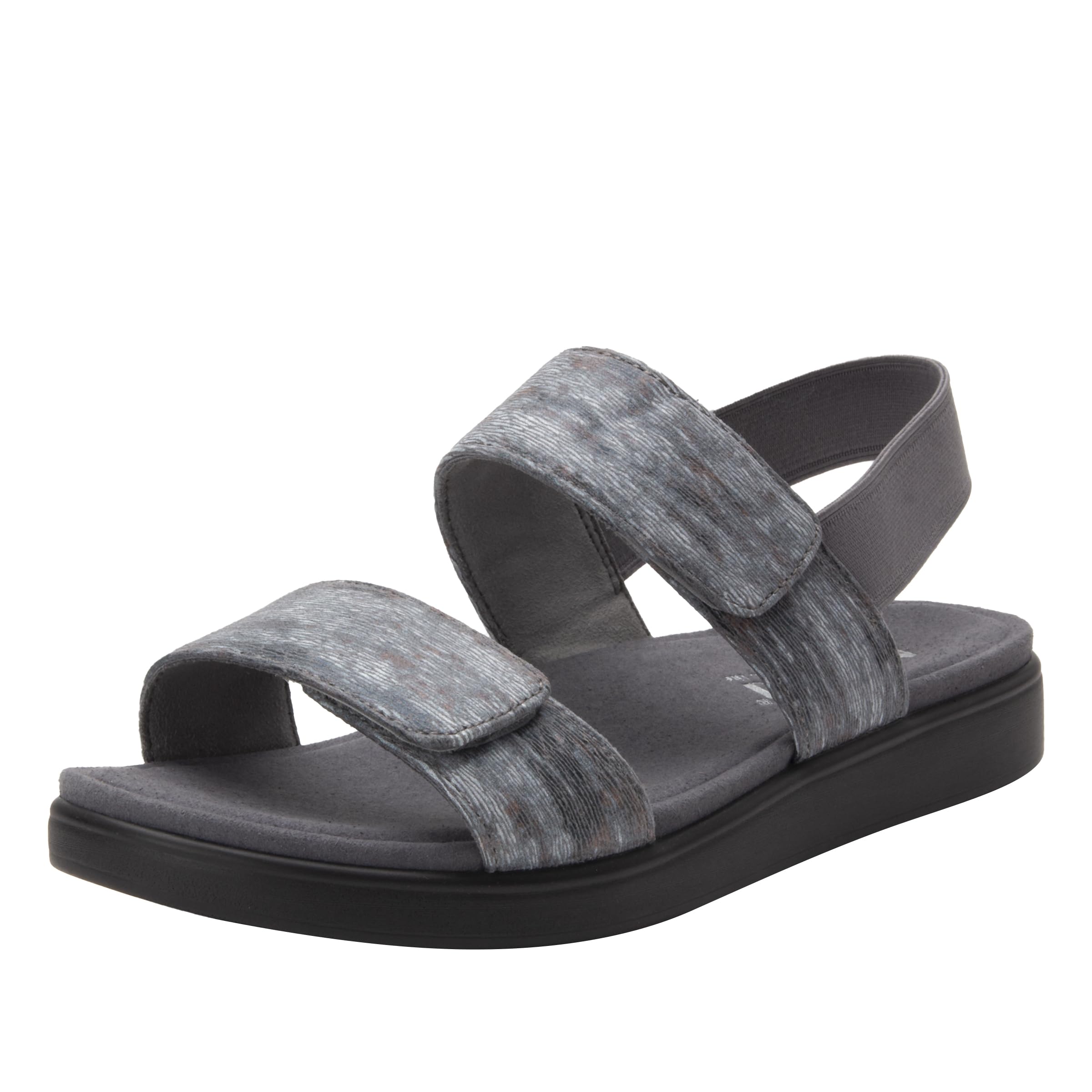 Alegria Women's Leah Comfortable Slip-On Sandals with Arch Support - Perfect for Walking, Travel & Casual Wear