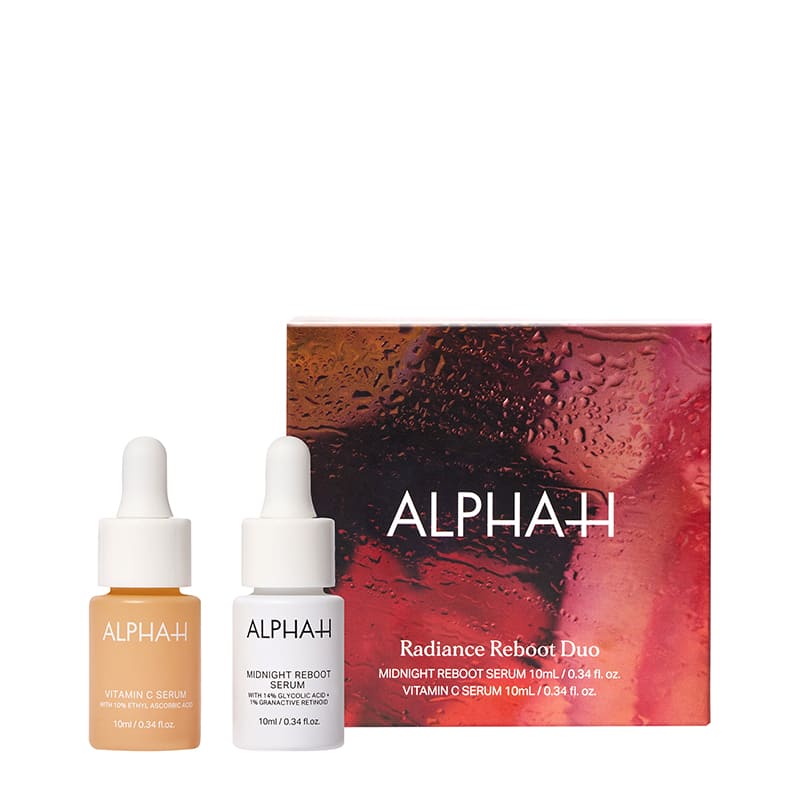 Alpha H Radiance Reboot Kit - Brightening Skincare Set for Dull Skin | Perfect for Nighttime Routine & Glow Boosting