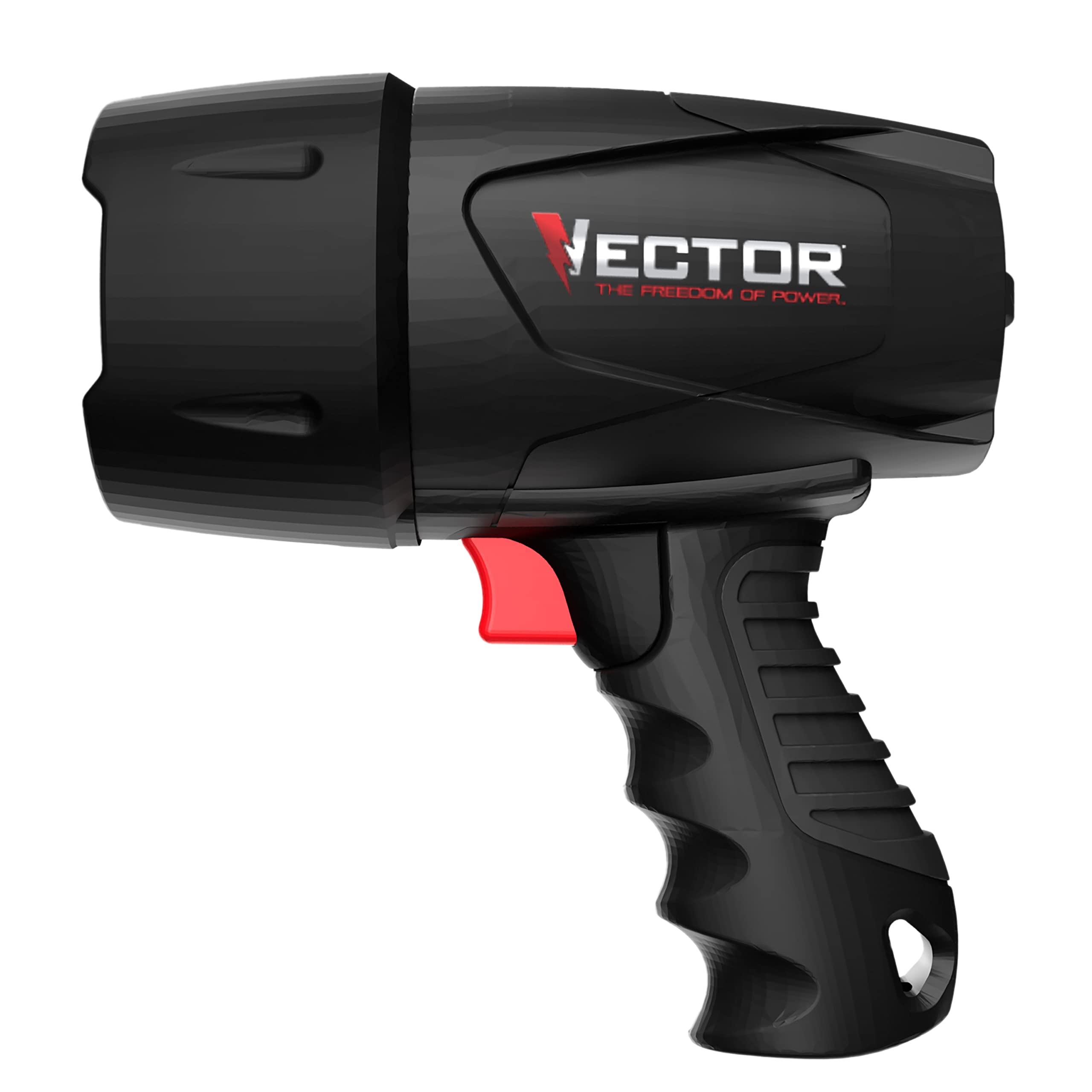 VECTOR FLW10V Rechargeable LED Flashlight - 600 Lumens Waterproof Spotlight with 120V AC & 12V DC Chargers - Perfect for Camping, Hiking, Emergency Kits & Outdoor Adventures