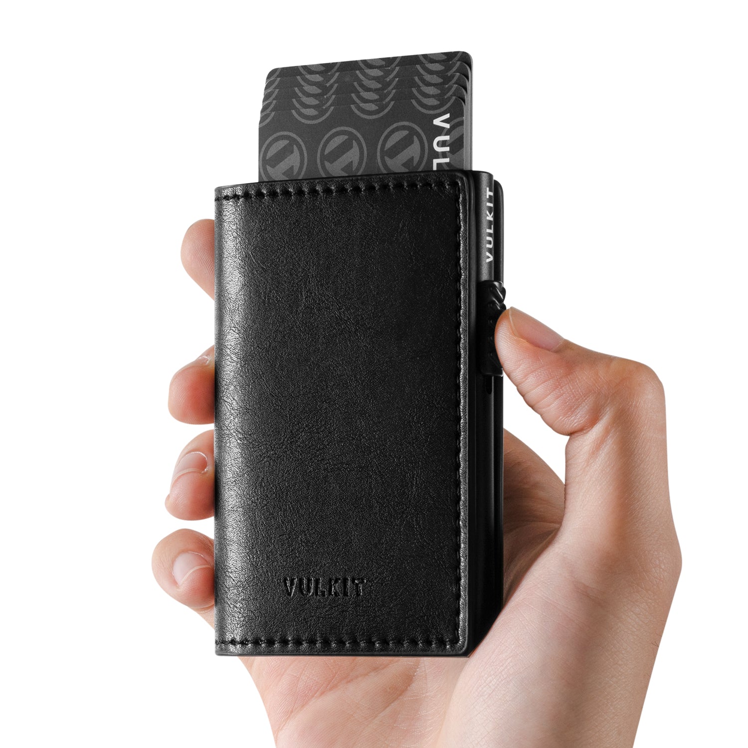 VC305 Side Slider Mechanism with Back Slot Wallet - Slim RFID Blocking Card Holder for Men & Women - Perfect for Travel, Business Cards, and Everyday Use