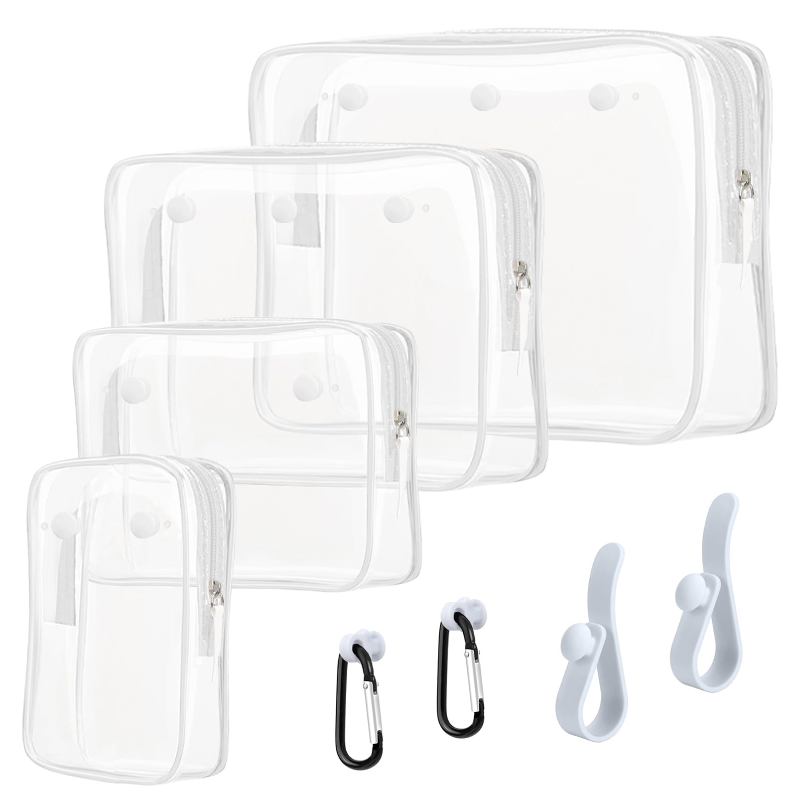 Clear Insert Bag for Beach Tote - Waterproof Travel Organizer Pouch for Cosmetics, Toiletries & Makeup Brushes | Perfect for Beach Vacations, Gym Bags & Travel Essentials Storage