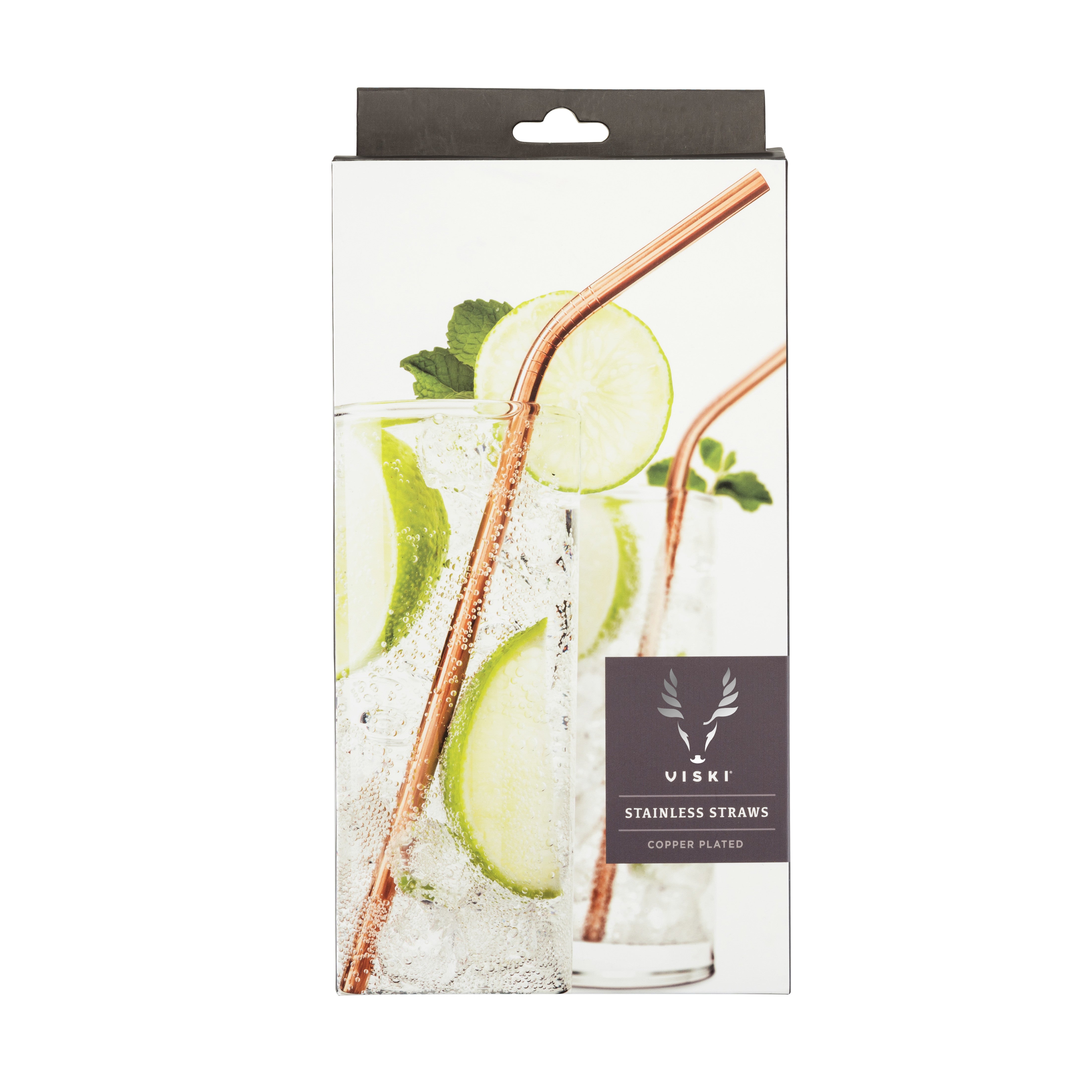 Premium Summit Cocktail Straws Set of 4 - Reusable Stainless Steel Drinking Straws for Cocktails, Smoothies, Iced Coffee - Perfect for Parties, Bars, and Home Entertaining
