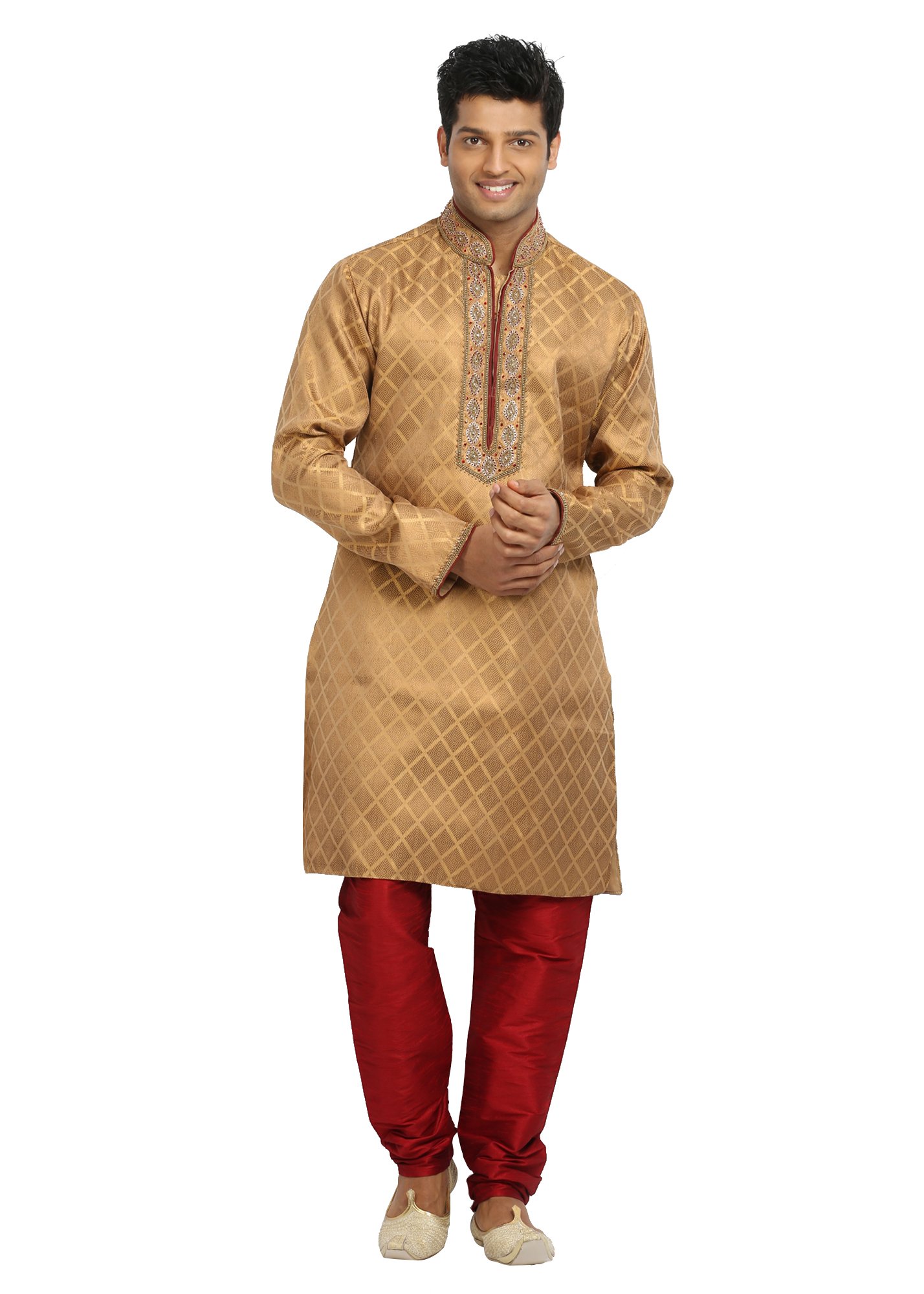 Golden Indian Wedding Kurta Pajama Sherwani for Men | Traditional Ethnic Outfit | Perfect for Weddings, Festivals & Special Occasions