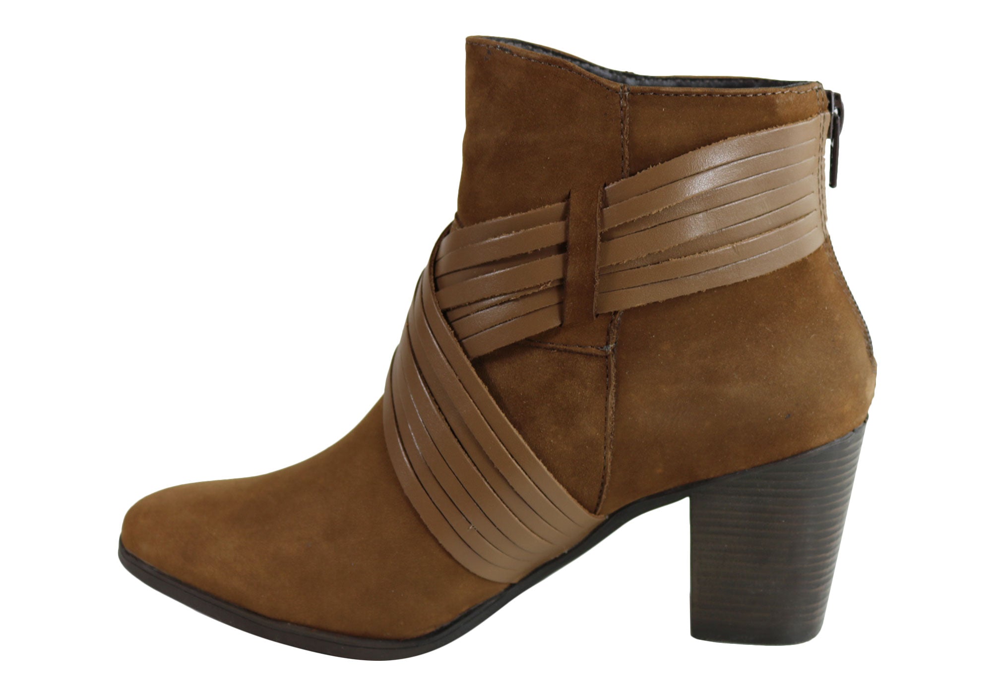 Dazzani Lina Women's Comfort Leather Heel Ankle Boots - Made in Brazil - Stylish & Comfortable Shoes for Work, Party & Everyday Wear