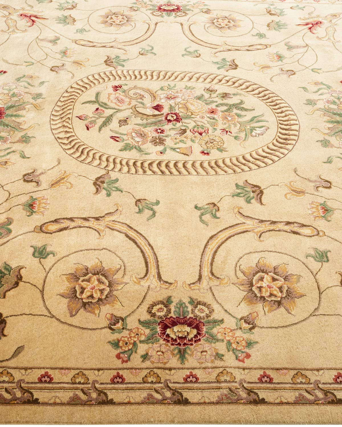 Handmade Wool Oriental Mogul Yellow 6x9 Area Rug - Traditional Hand-Knotted Unique Design - Perfect for Living Room, Bedroom & Home Decor