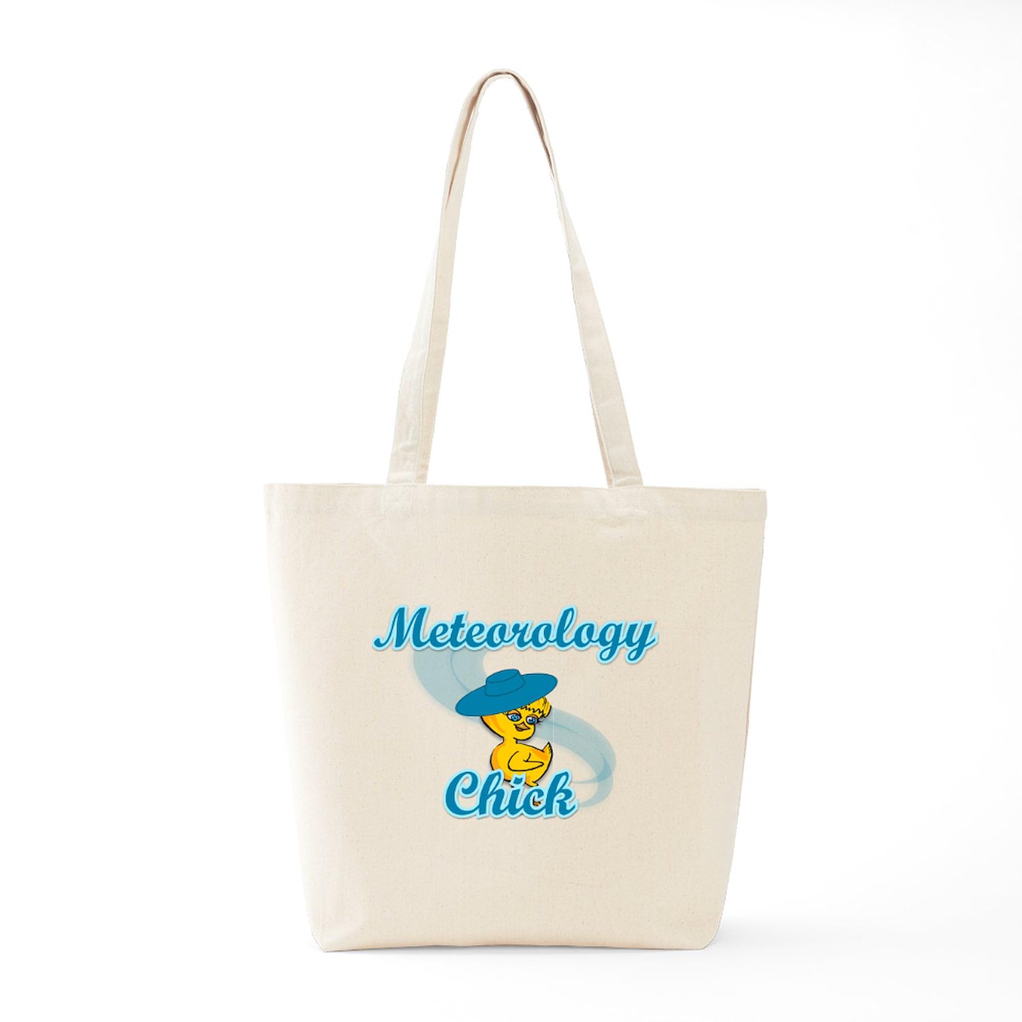 Meteorology Chick #3 Canvas Tote Bag - Natural Reusable Shopping Bag for Women | Eco-Friendly Grocery Tote for Work, School & Farmers Market