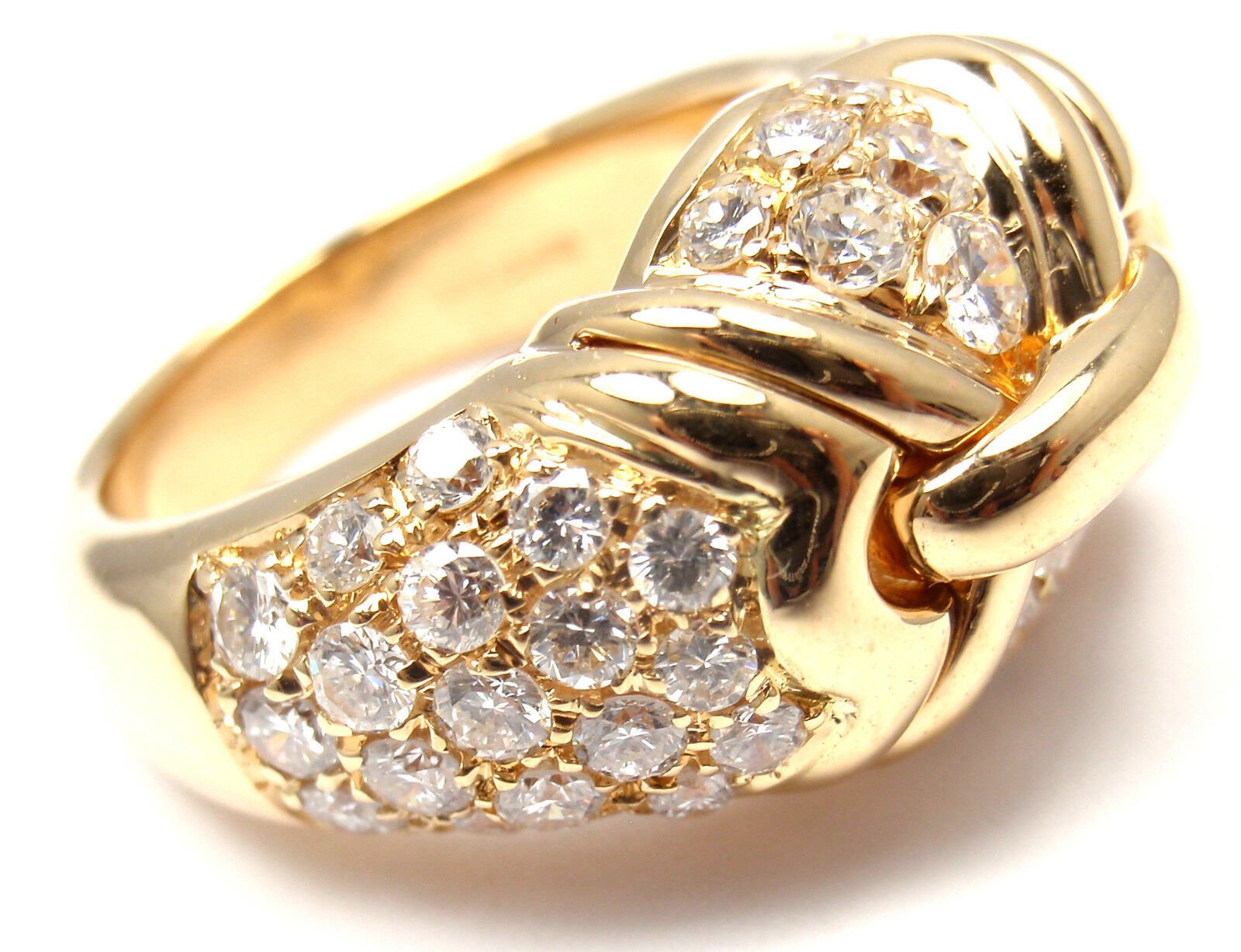 Authentic Bvlgari Bulgari 18K Yellow Gold 2 Carat Diamond Ring for Women - Luxury Jewelry Gift for Anniversary, Engagement & Special Occasions