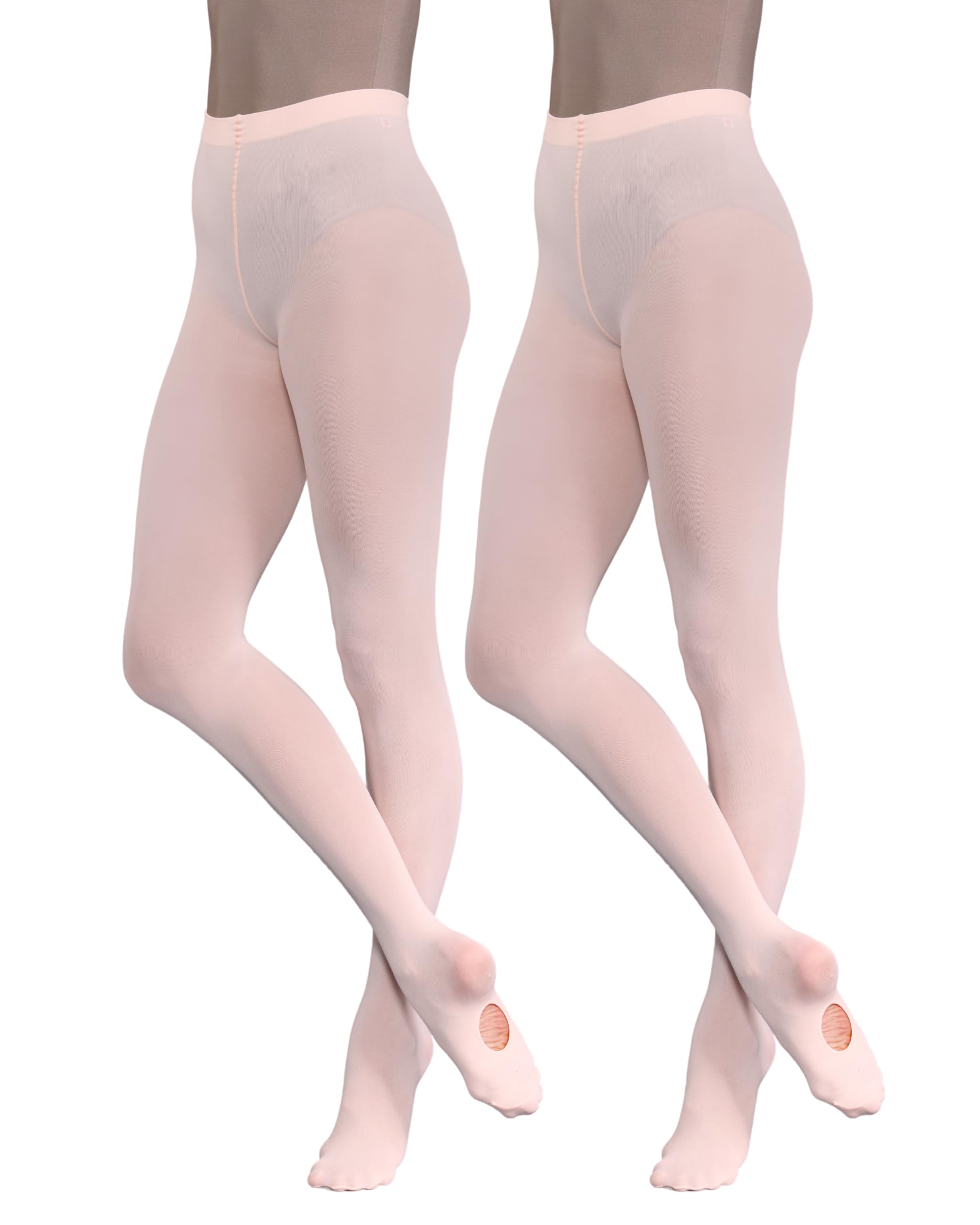 Silky Dance Ballet Tights 2-Pack - Convertible, 60 Denier for Women & Kids - Perfect for Ballet Class & Performance