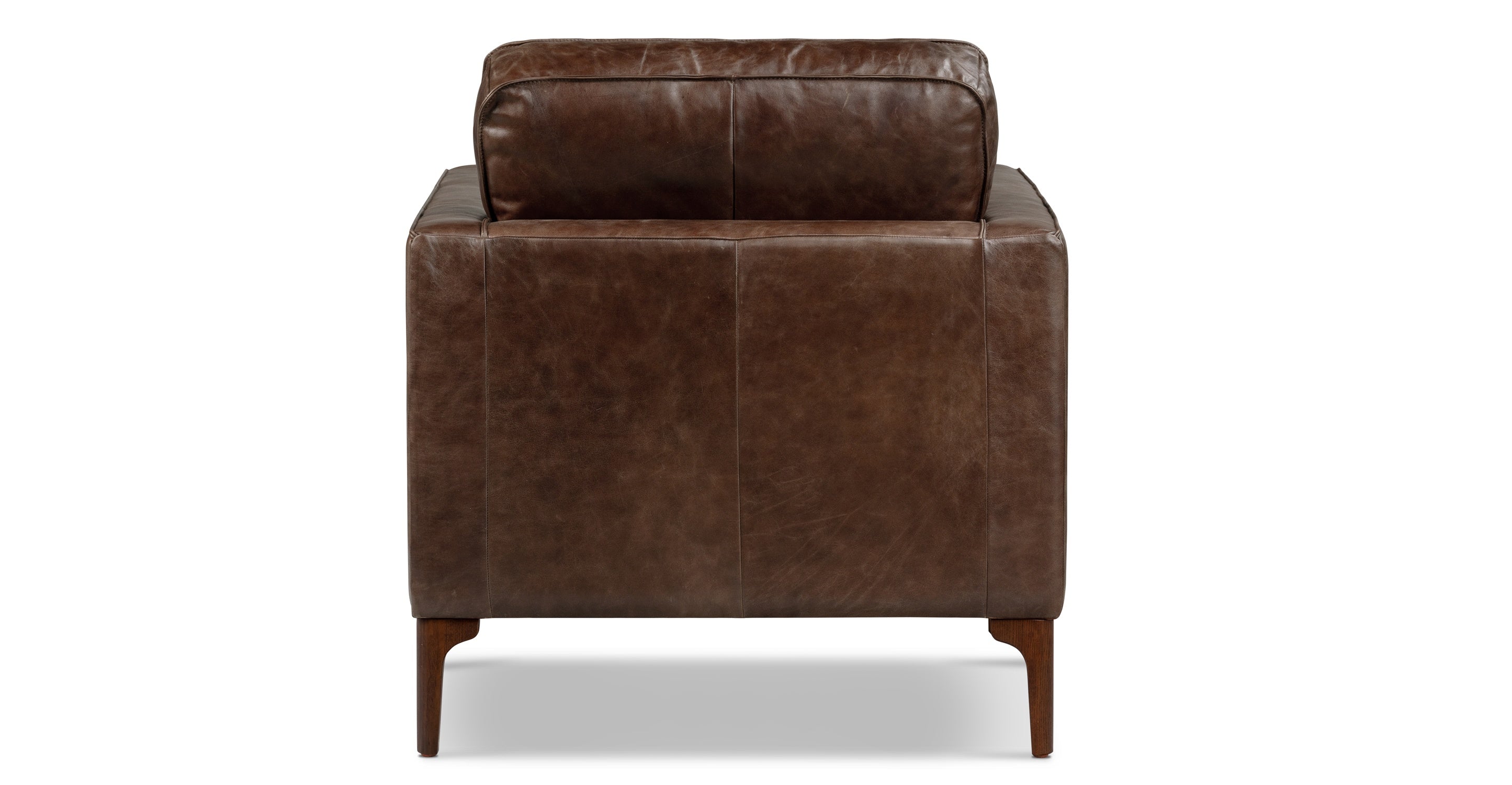Premium Mateo Genuine Leather Lounge Chair - Modern Comfort for Living Room, Office & Reading Nook - Handcrafted Recliner with Ergonomic Support