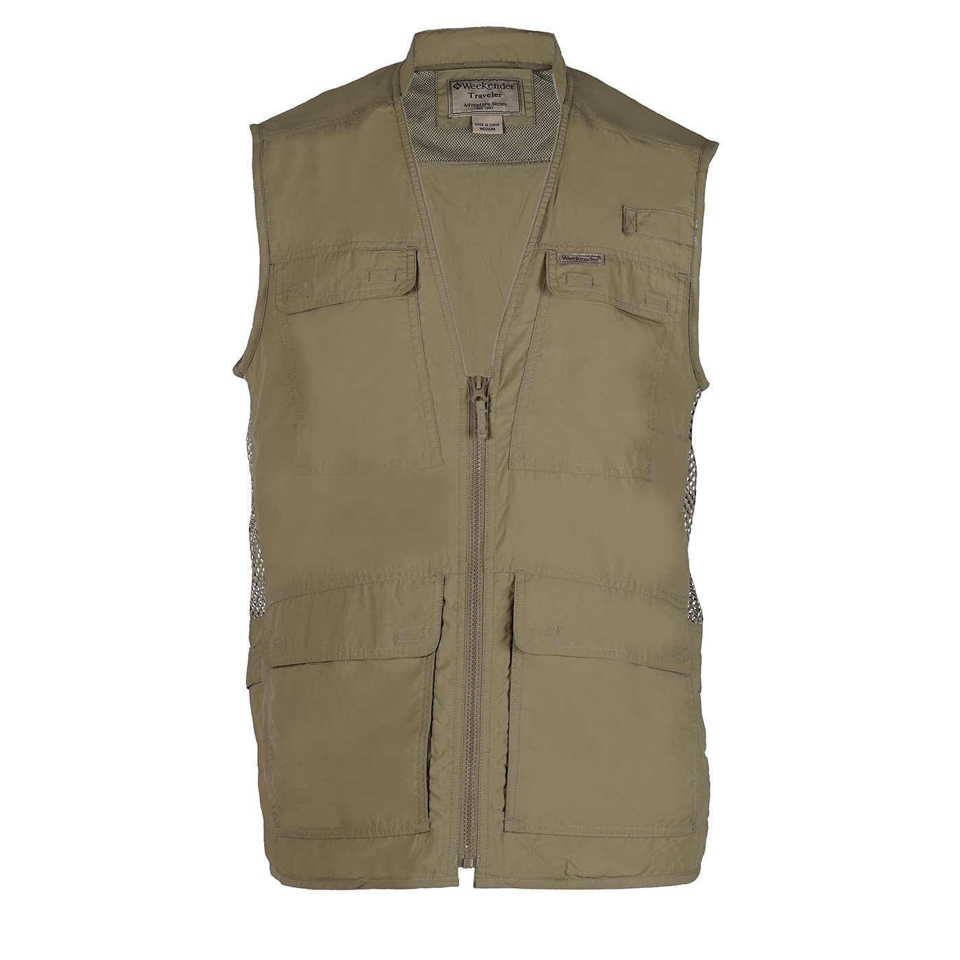 Weekender® Men's Odyssey Travel Vest - Lightweight Water-Resistant Packable Jacket with Multiple Pockets for Hiking, Camping & Outdoor Adventures