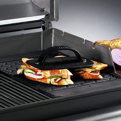 Weber 6479 Professional Stainless Steel Grill Press - Heavy Duty Panini Press & Burger Smasher for Outdoor Grilling, BBQ, and Camping Cooking