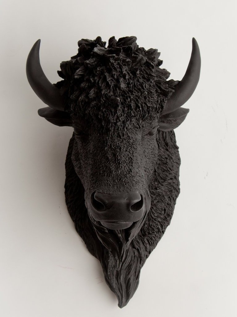 American Bison Faux Taxidermy Wall Mount - 18