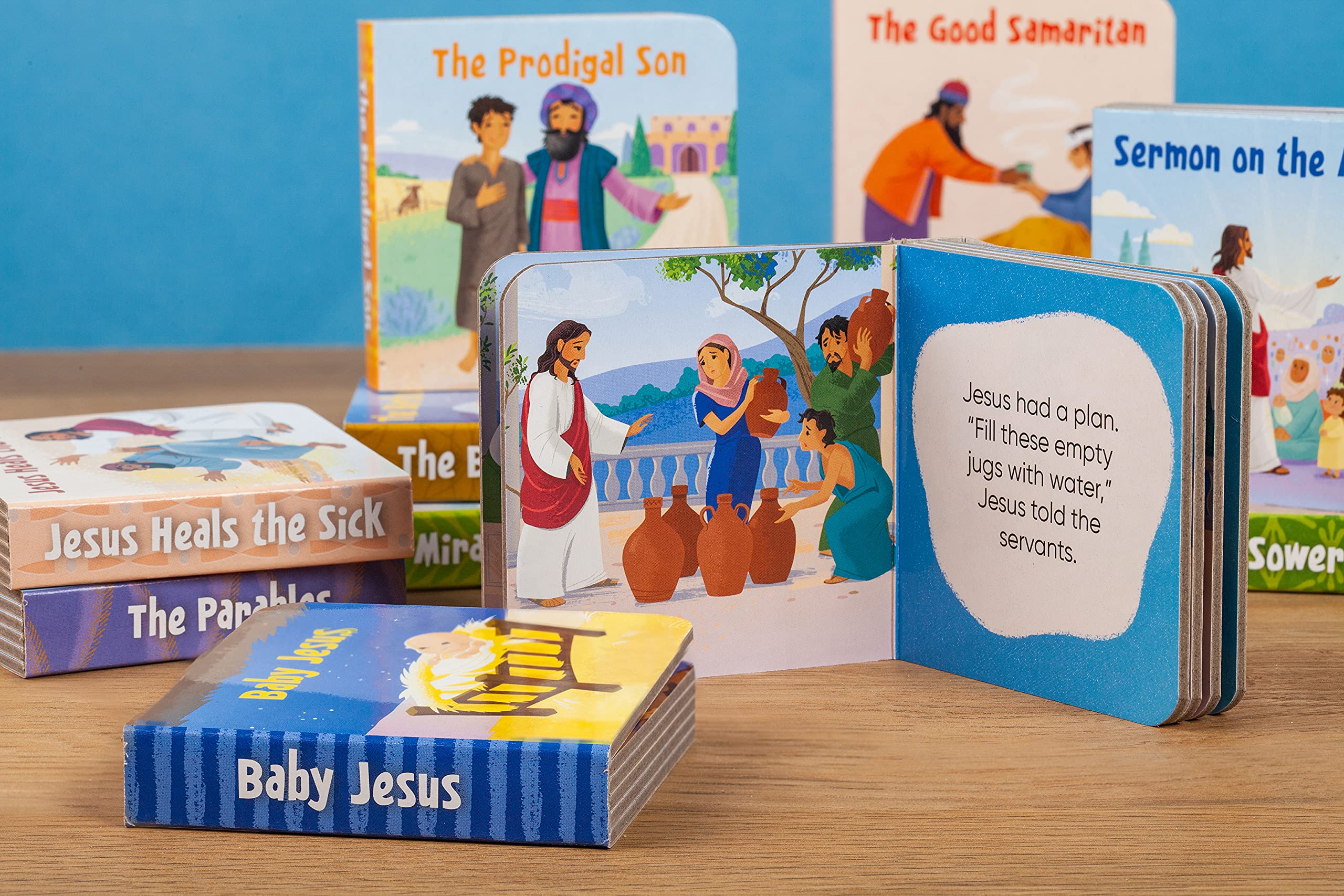 My Little Library: Stories of Jesus - 12 Board Books Set for Christian Kids | Bible Stories for Toddlers & Preschoolers | Perfect for Sunday School, Bedtime Reading & Gift Giving
