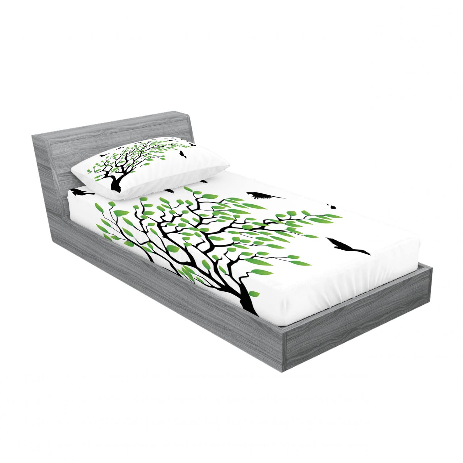 Ambesonne Volleyball 2-Piece King Size Bedding Set - 2 Fitted Sheets & 4 Pillow Shams - Dark Peach White Geometric Pattern - Perfect for Sports Lovers Bedroom Decor, Dorm Room Essentials & Volleyball Gift Ideas
