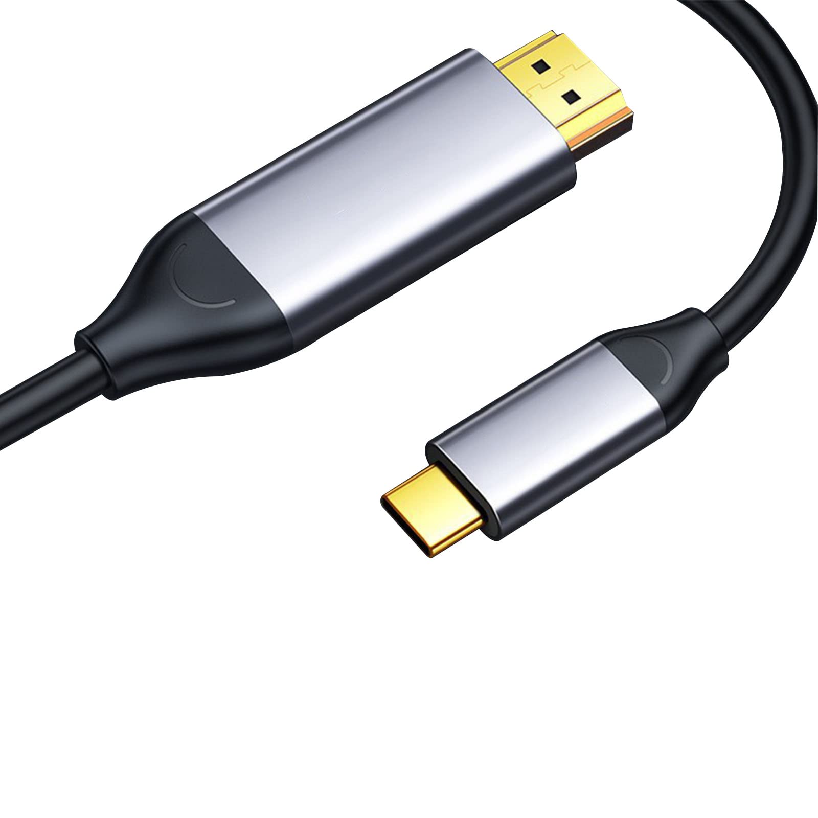 Premium Aluminum USB C Hub Adapter - 4K@30Hz High-Speed USB Type C to HDMI Converter with Cable | Perfect for MacBook Pro, Dell XPS & Work from Home Setup
