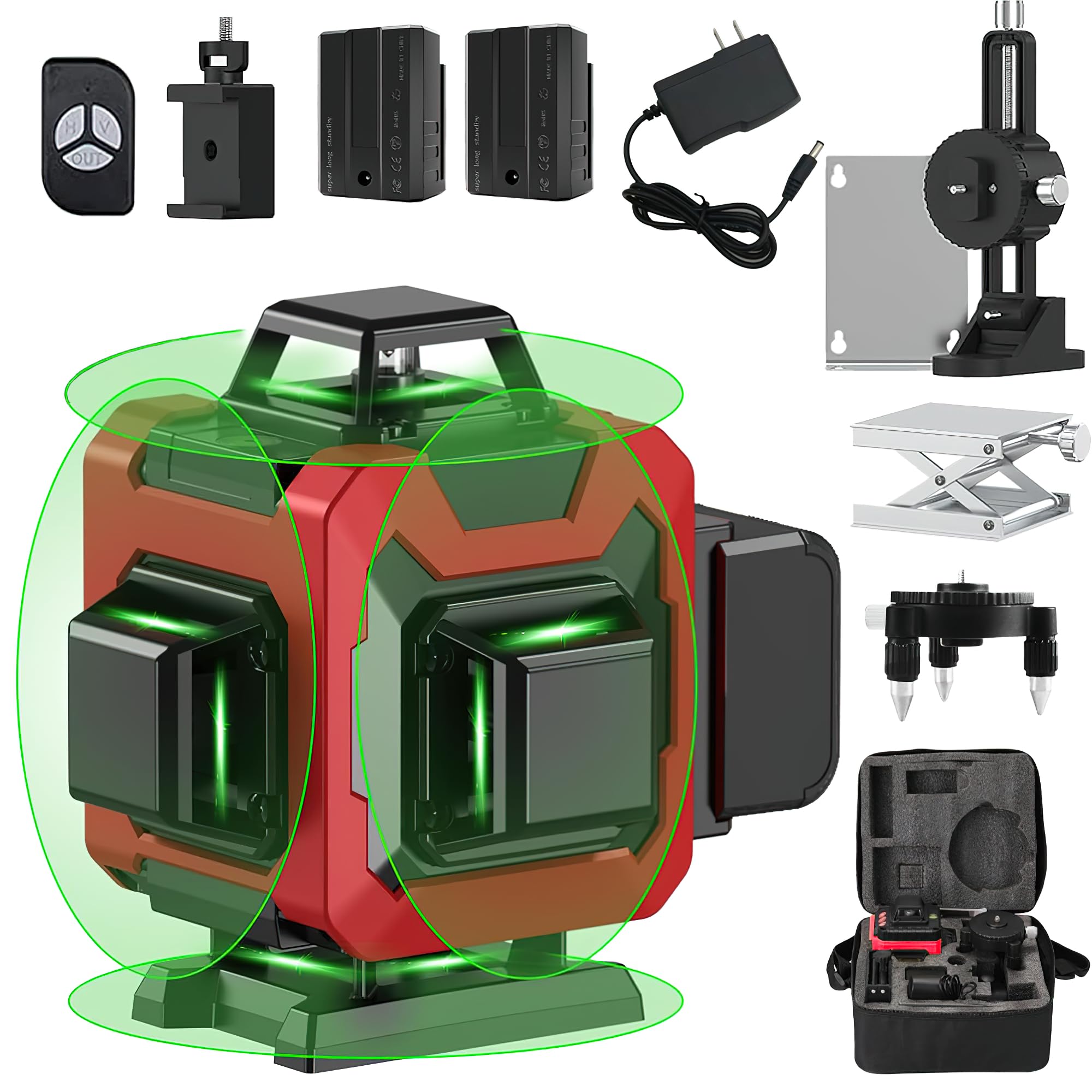 AVEDIA 4D Digital Laser Level - 16 Lines Self-Leveling with 4x360° Coverage - Professional Construction Laser Level Tool for Precise Measurements - Perfect for Home Renovation, Tile Installation & Framing Projects