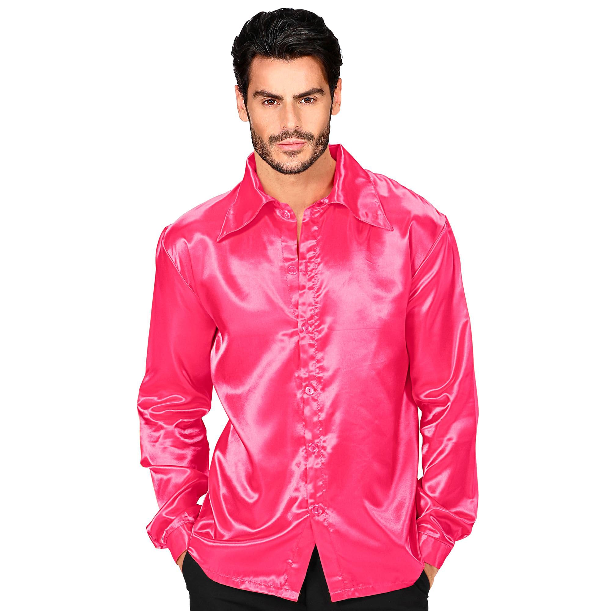 Men's Medium Hot Pink T-Shirt - Comfortable Cotton Casual Tee for Everyday Wear, Gym, and Outings