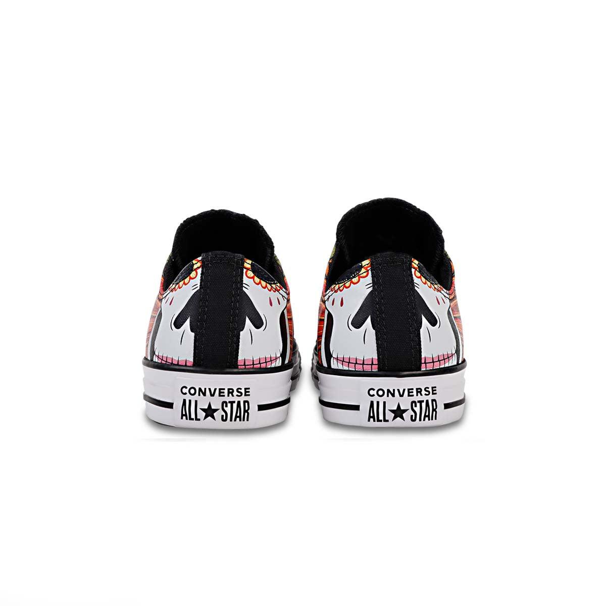 Chuck Taylor All Star Low 'Dia De Los Muertos' Sneakers - Unisex Canvas Shoes for Men & Women - Perfect for Halloween, Day of the Dead Celebrations & Casual Streetwear