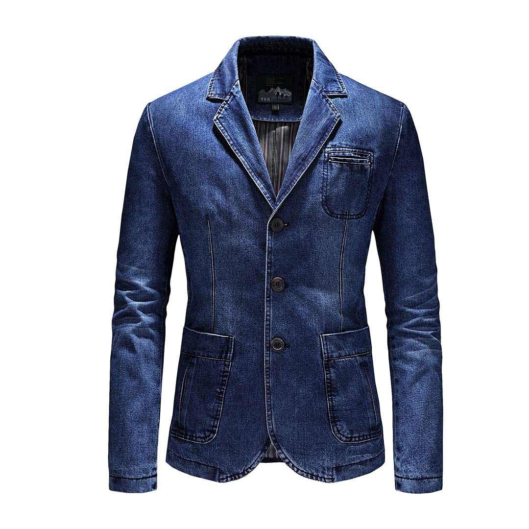 Men's Oversize Blazer Coat for Spring & Autumn | Casual Deinm Jacket for Work, Office & Everyday Wear