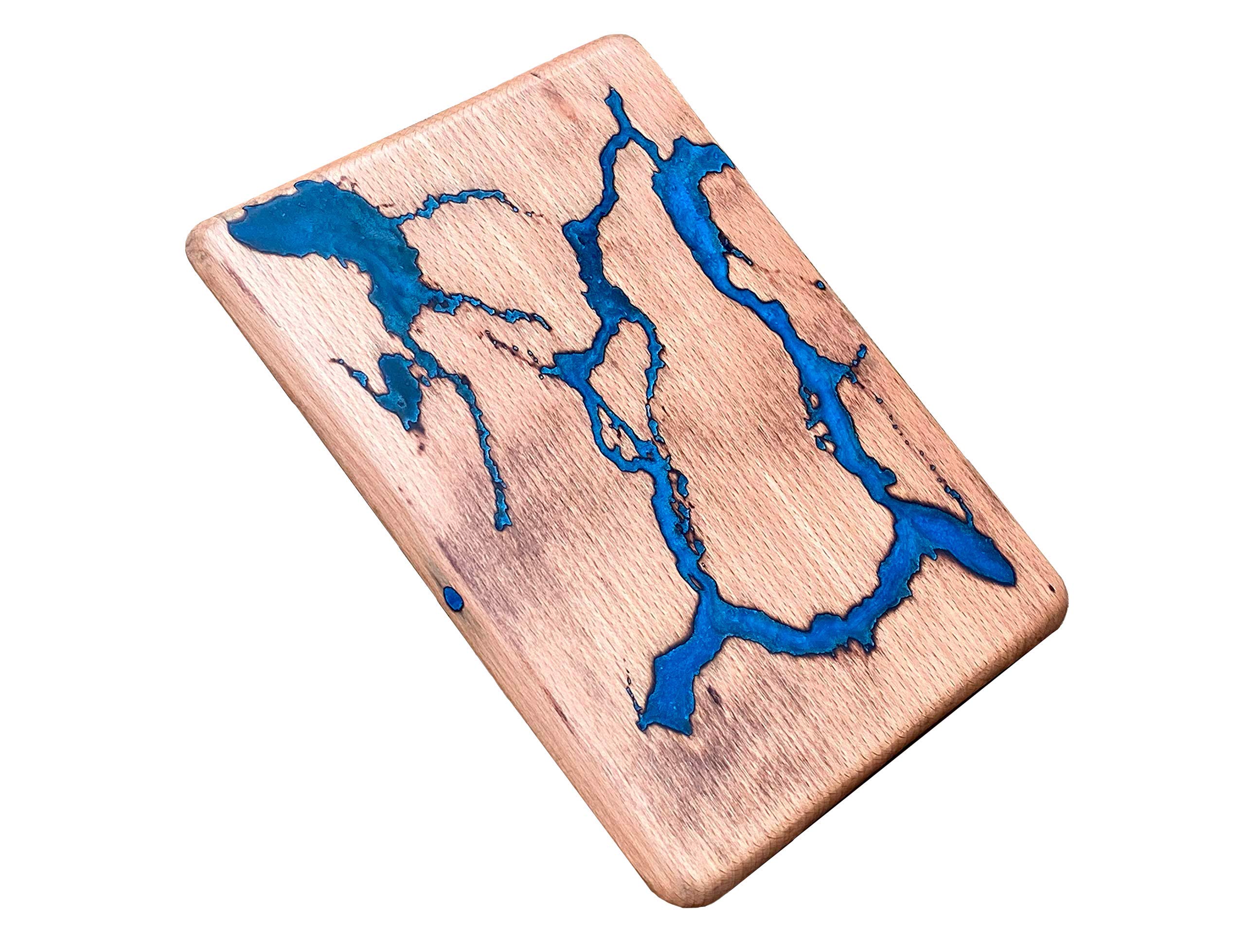 Premium Epoxy Resin Serving Board - Elegant Wooden Anniversary Gift for 5th Year, Christmas, Birthday & Wife | Perfect for Charcuterie, Cheese Platters & Entertaining