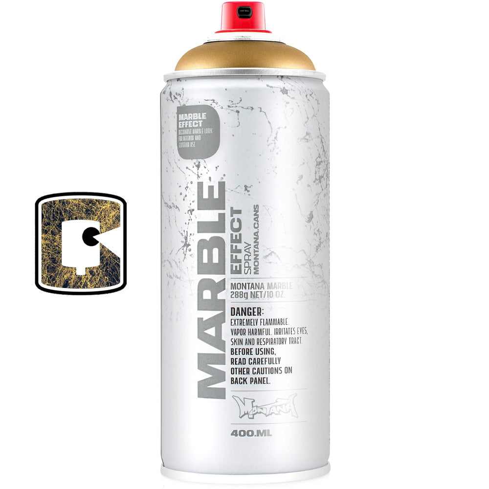 Montana Gold High-Performance Marble Effect Spray Paint - Vibrant Colors, Quick Drying for Graffiti, DIY Crafts & Home Decor Projects