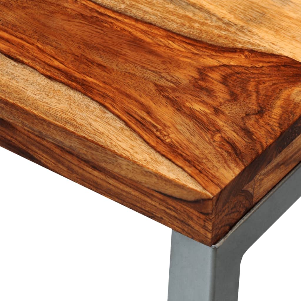 Solid Sheesham Wood Console Table with Steel Legs - Entryway, Hallway, Sofa & Dining Table - Modern Farmhouse Accent Table for Living Room, Kitchen & Office Decor