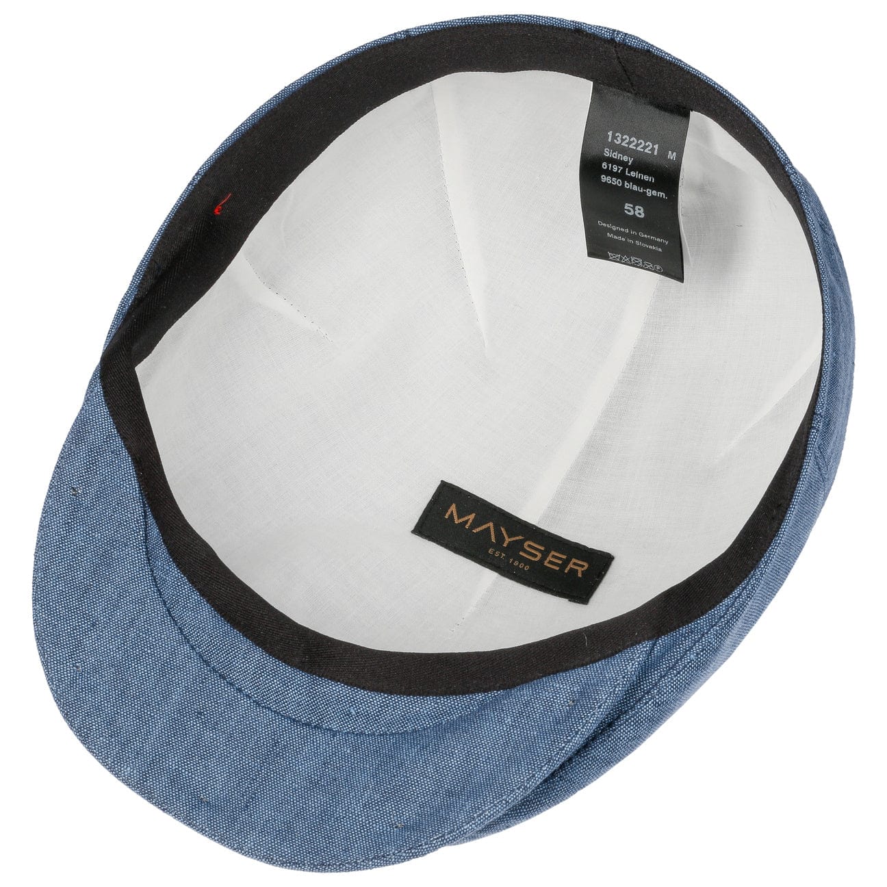 Mayser Sidney Linen Flat Cap for Men - Classic Summer Hat for Outdoor Activities, Travel & Casual Wear