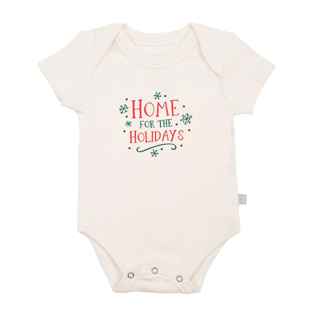 Finn & Emma Graphic Bodysuit - Organic Cotton Holiday Outfit for Babies & Toddlers - Perfect for Christmas Photos, Family Gatherings & Festive Celebrations