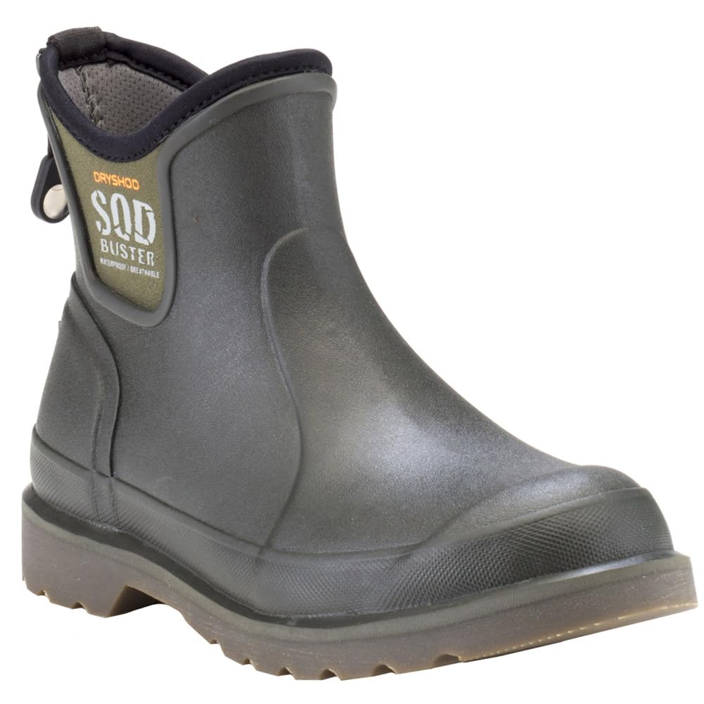 Dryshod Men's Sod Buster Waterproof Ankle Boots for Outdoor, Garden & Work - Lightweight Slip-Resistant Rubber Boots for Hiking, Farming & Yard Work