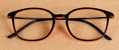 Brightzone Women's Full Rim Square Ultem Carbon Steel Eyeglasses Frame 72210 - Lightweight & Durable Glasses for Work, Reading & Fashion