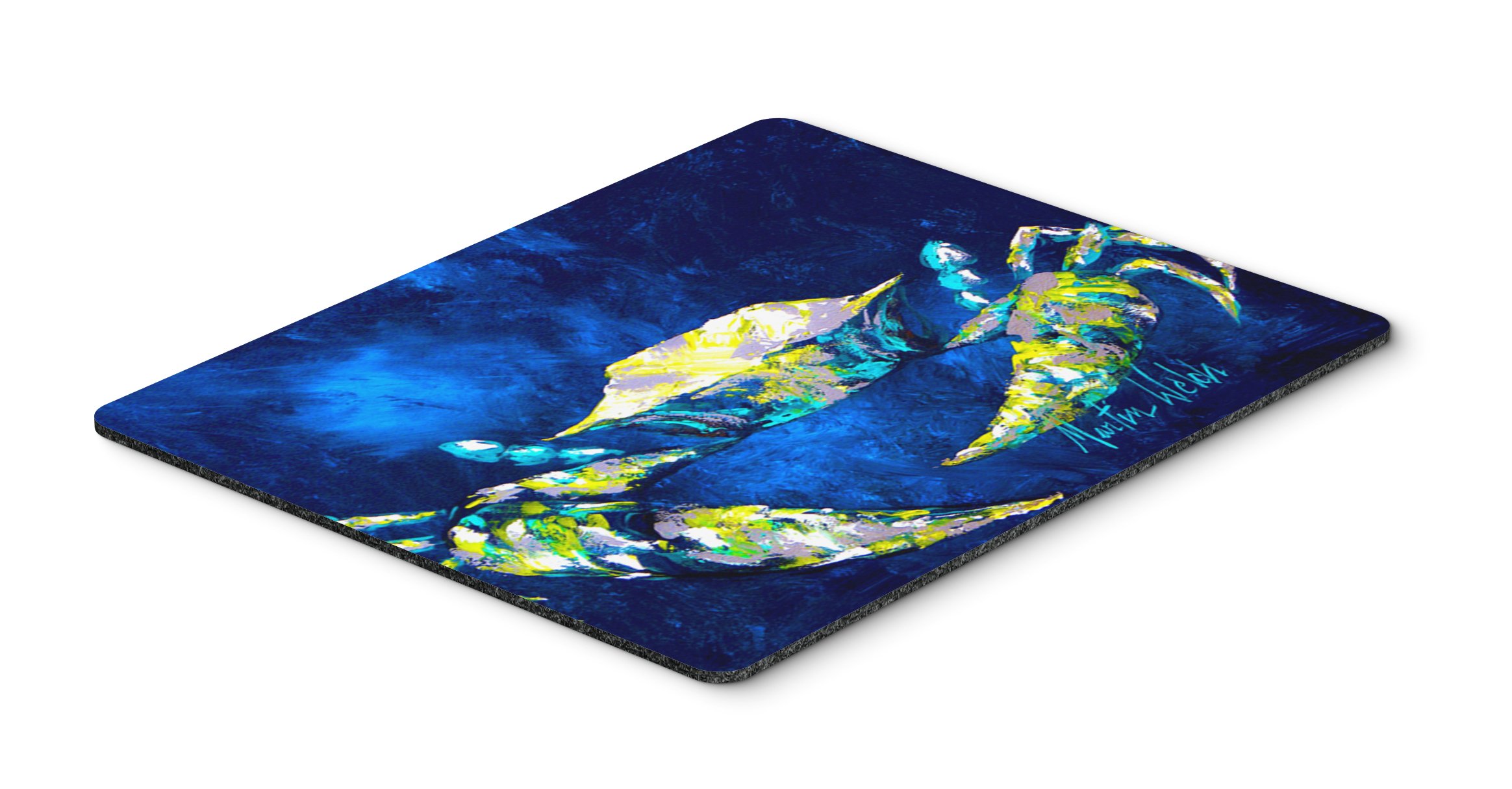 Caroline's Treasures MW1101MP Blue Crab Mouse Pad - Non-Slip Large Gaming Mouse Mat, Heat Resistant Hot Pad & Trivet for Office, Home, Computer & Laptop Use - Washable Desk Accessory for Work & Gaming Setup