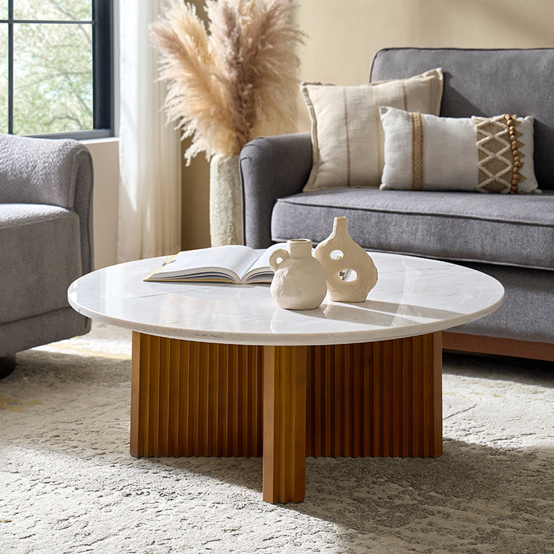 Oswald 2-Piece Living Room Coffee Table Set with Optional Side Table - Modern End Tables for Small Spaces, Sofa & Living Room Decor