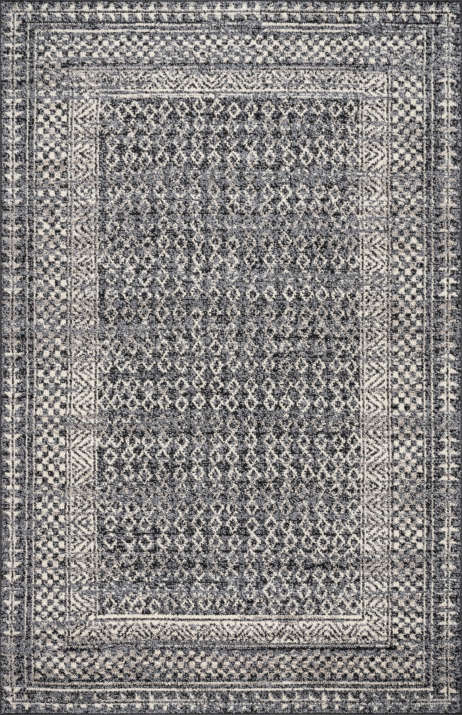 Stylish Checkered Diamonds Area Rug in Grey - Perfect for Living Room, Bedroom, or Office Decor